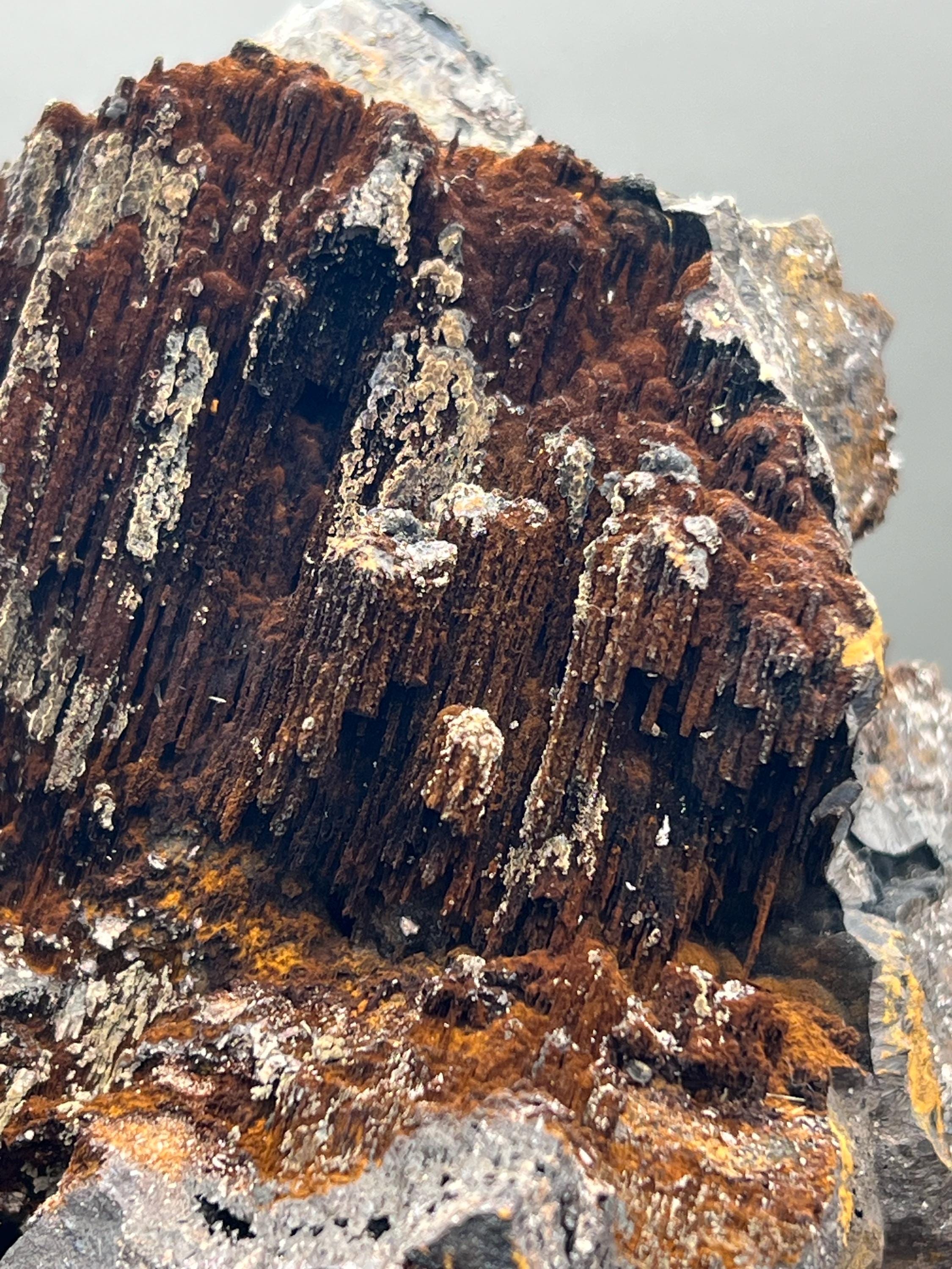 Limonite And Specularite On Stalactite Goethite - Crystal Gemstone AE 