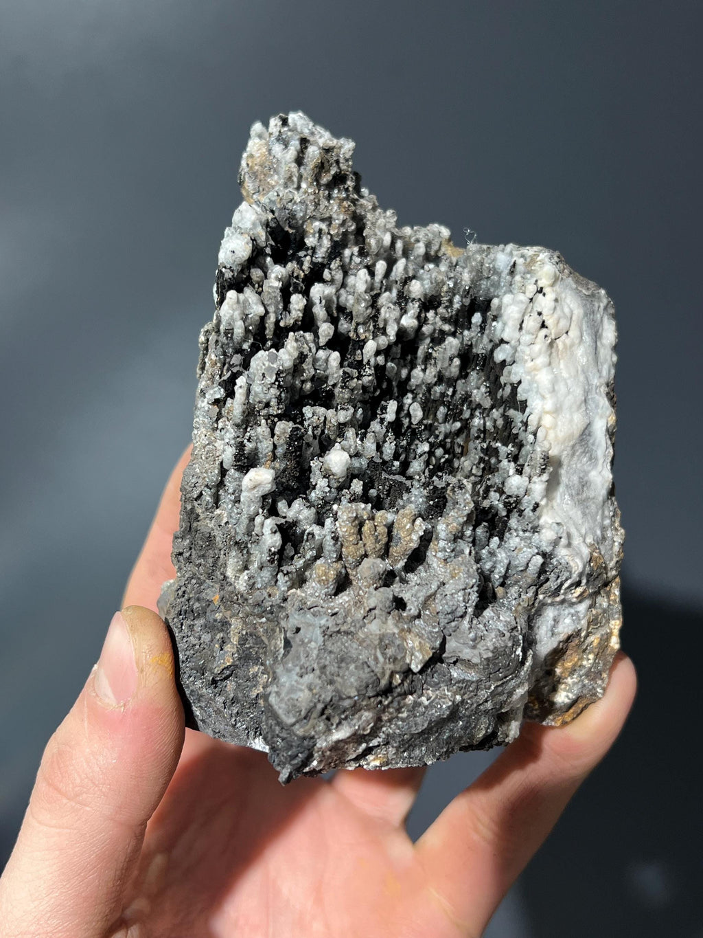 Museum Quality, Unique Crystal Calcite On Stalactite Goethite - Crystal Gemstone AE 