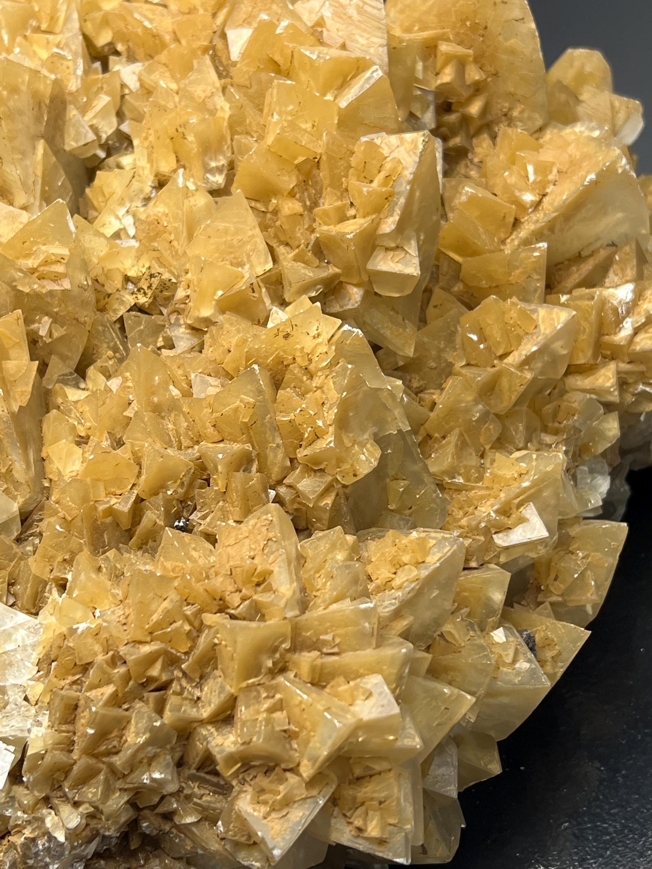 Large Size Special Orange Crystal Calcite Specimen - Crystal Gemstone AE 