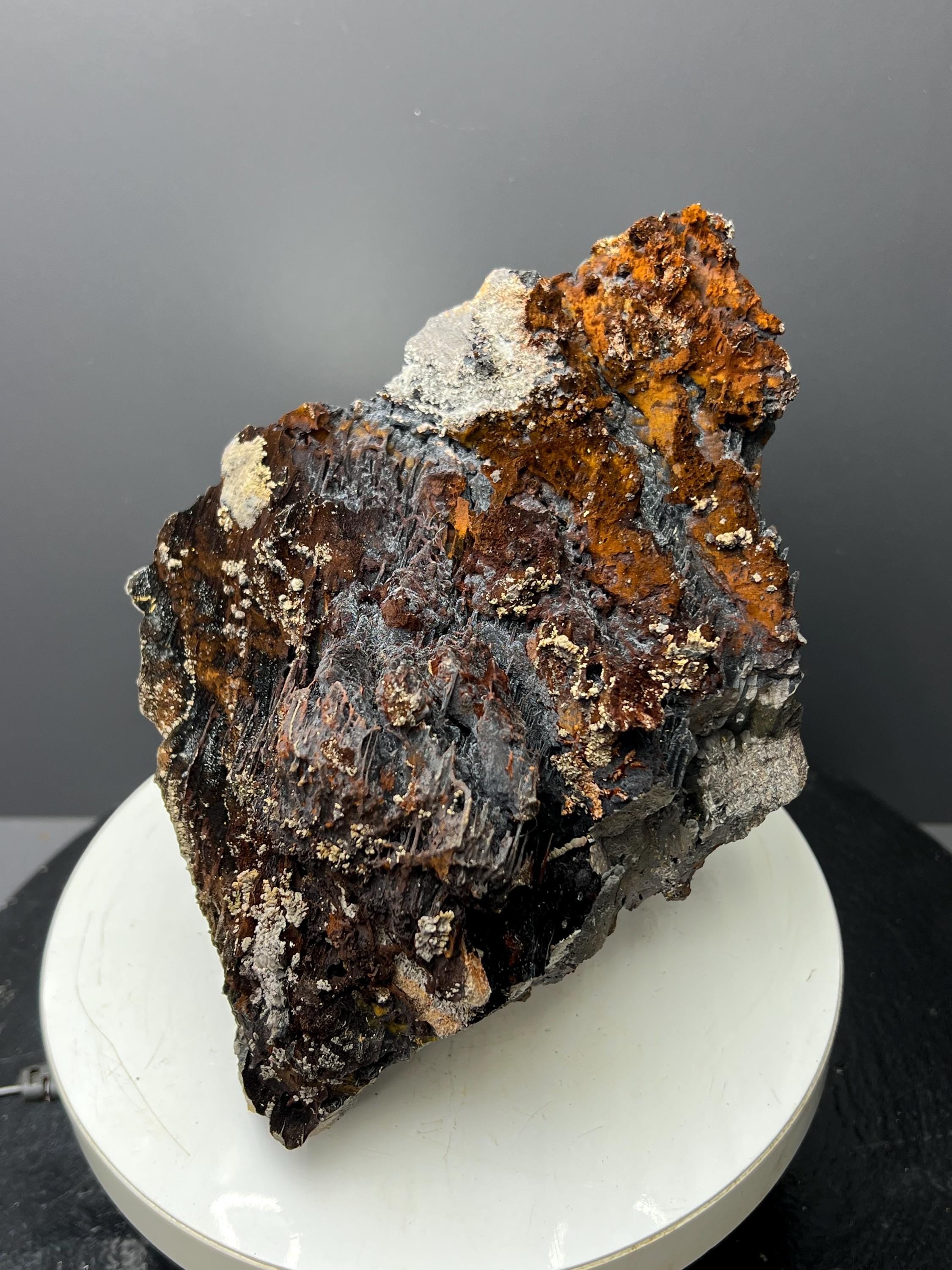 Museum Grade! Limonite And Specularite With Velvet Function Stalactites Goethite - Crystal Gemstone AE 