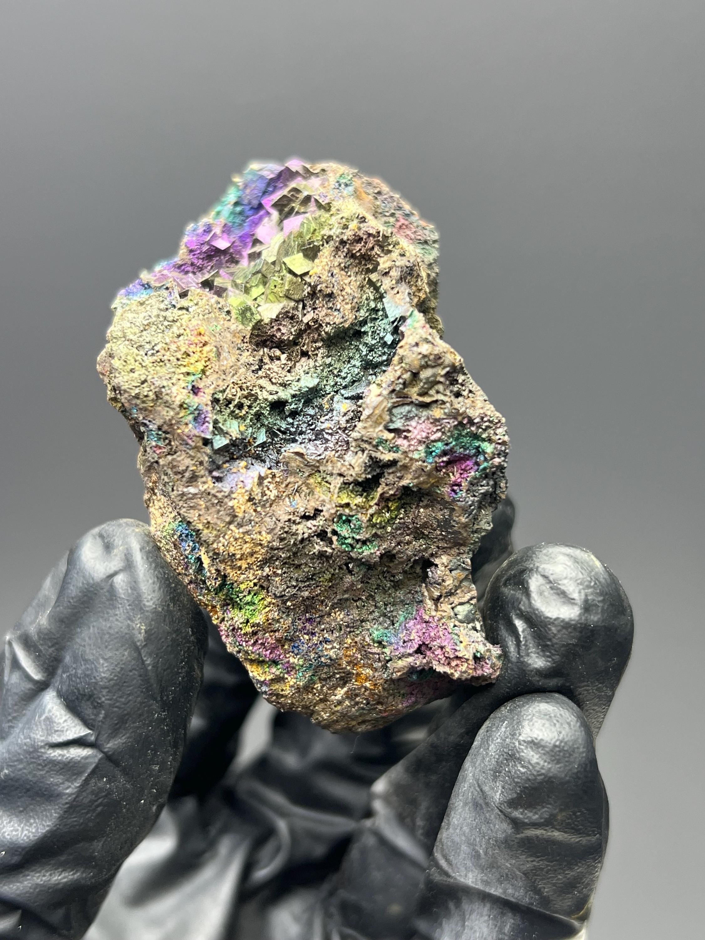 Museum Grade! Colored Alloy Turgite With Iron Siderite - Crystal Gemstone AE 