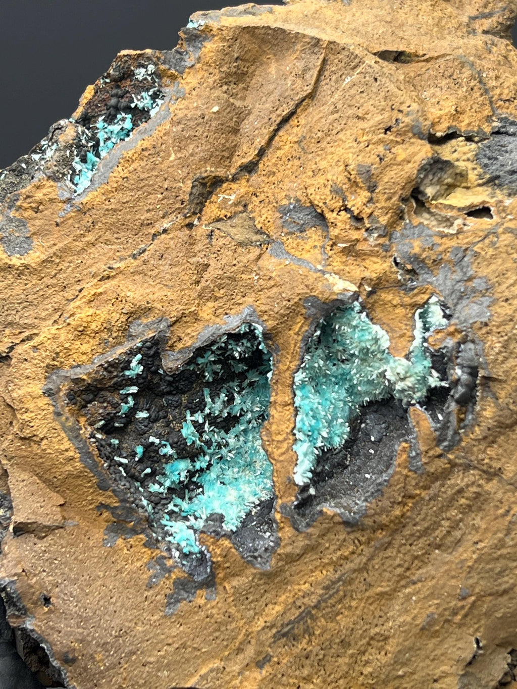 Aurichalcite Specimen: Blue Crystals - Crystal Gemstone AE 
