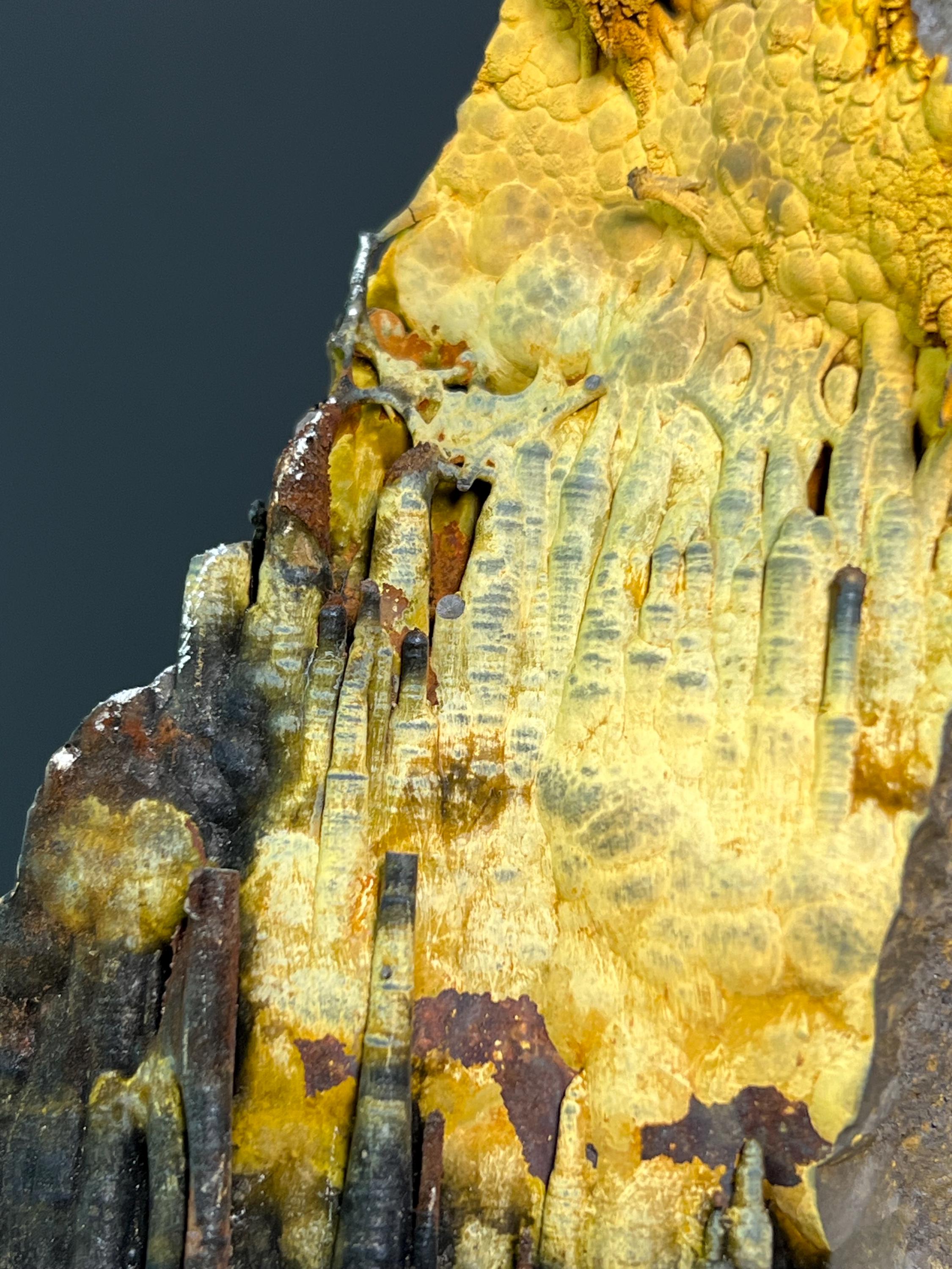Limonite With Stalactite Goethite Mineral - Crystal Gemstone AE 