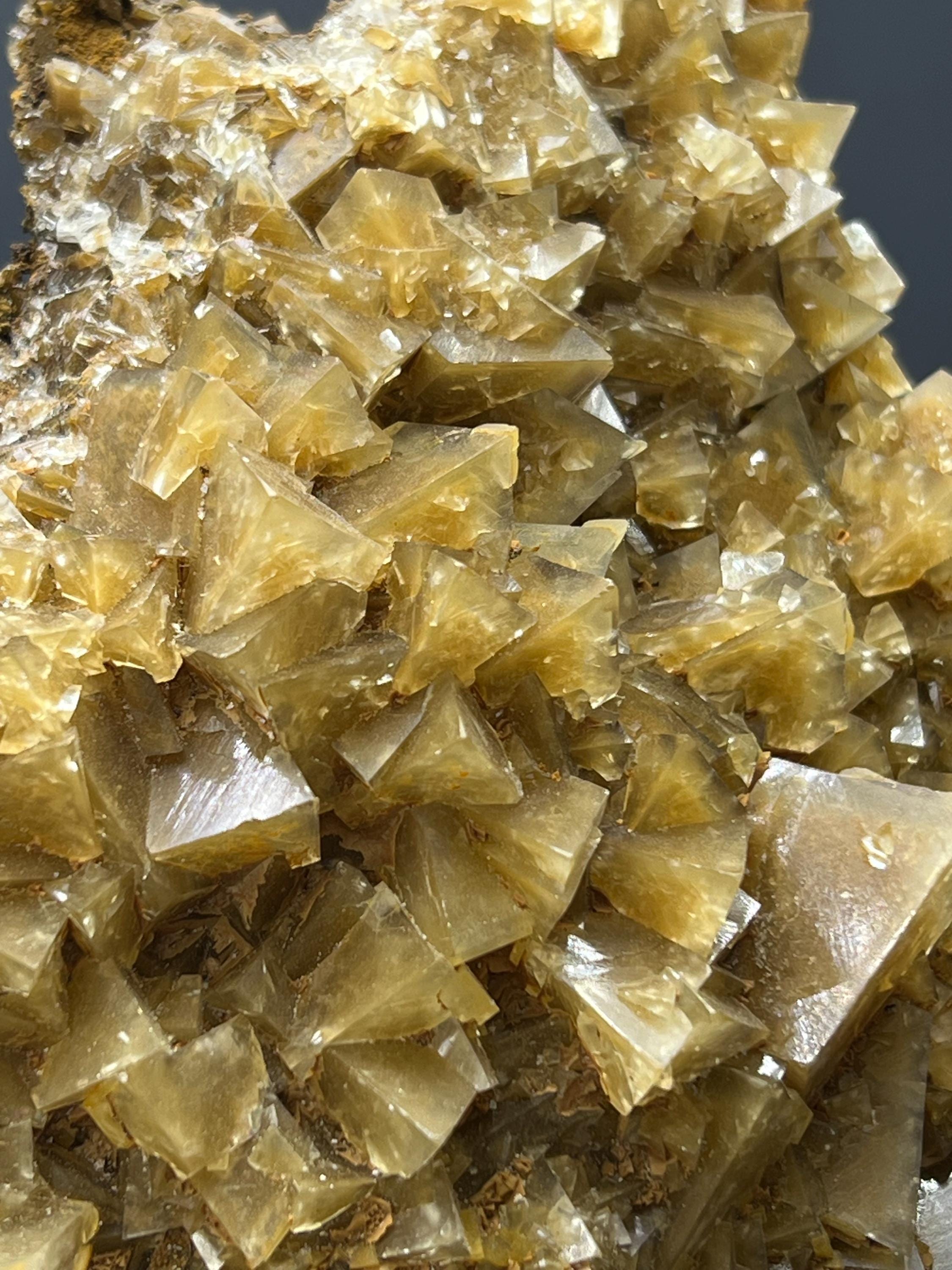 Very Special Orange Crystal Calcite Specimen - Crystal Gemstone AE 