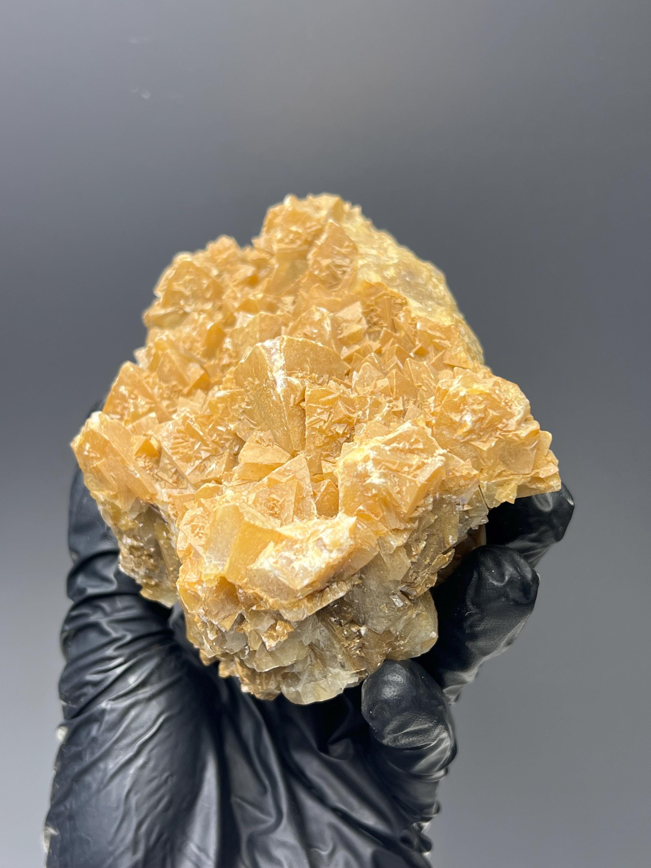 Orange Crystal Calcite from Kayseri, Turkey - Crystal Gemstone AE 