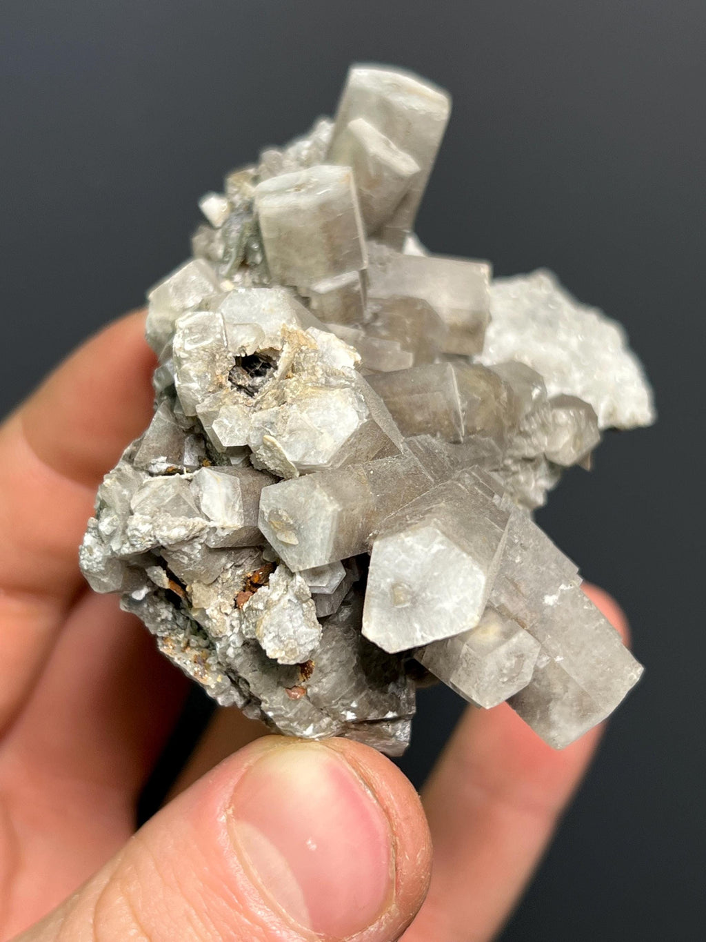 Hexagonal Columnar Calcite Crystal Cluster - China - Crystal Gemstone AE 