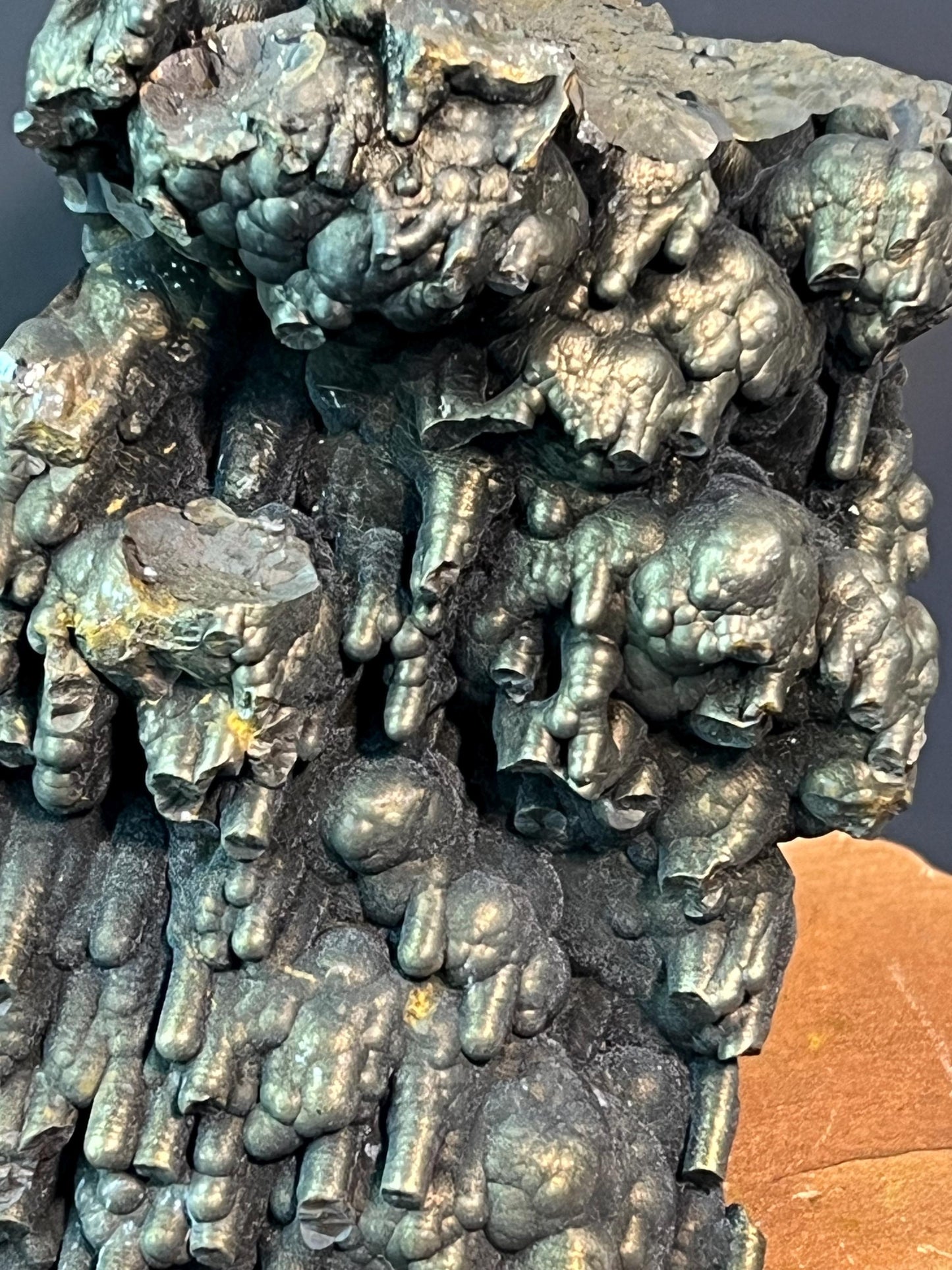 "Museum Grade" Golden Color Botryoidal And Stalactite Formation Goethite - Crystal Gemstone AE 