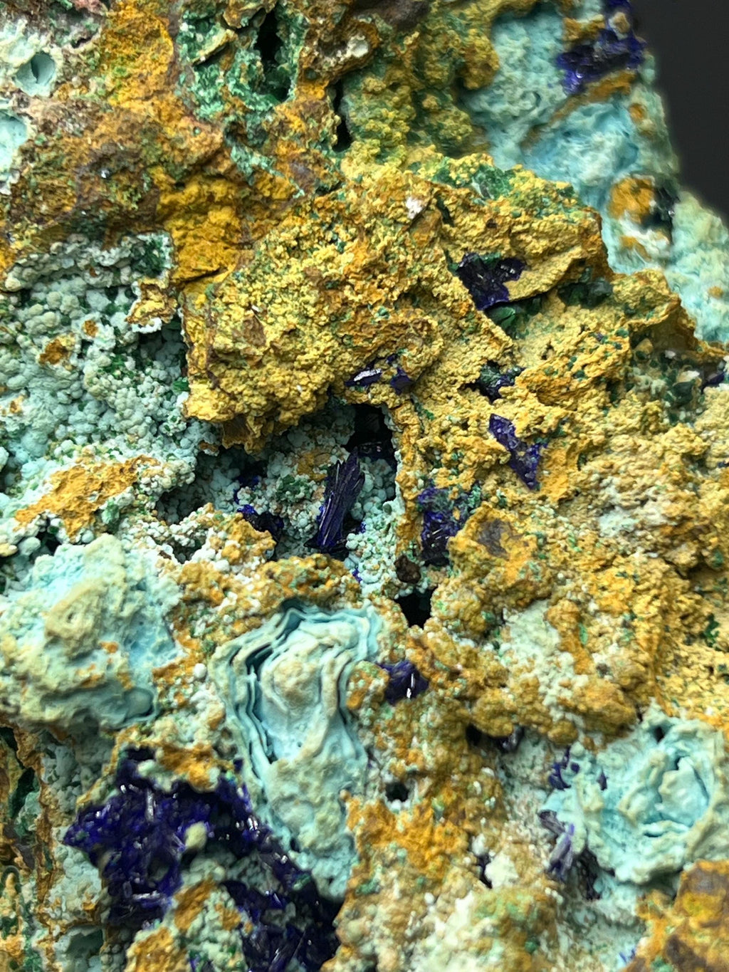 Crystal Azurite & Malachite Specimen - Crystal Gemstone AE 