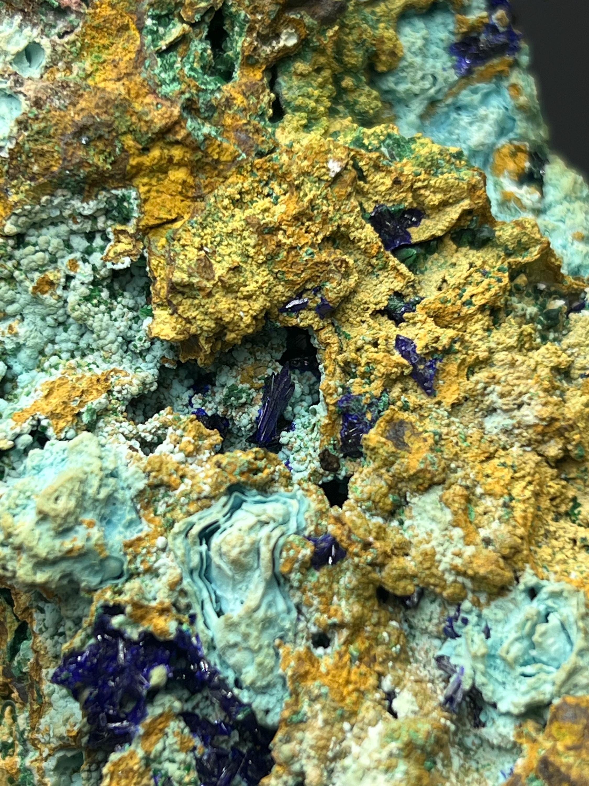 Crystal Azurite & Malachite Specimen - Crystal Gemstone AE 
