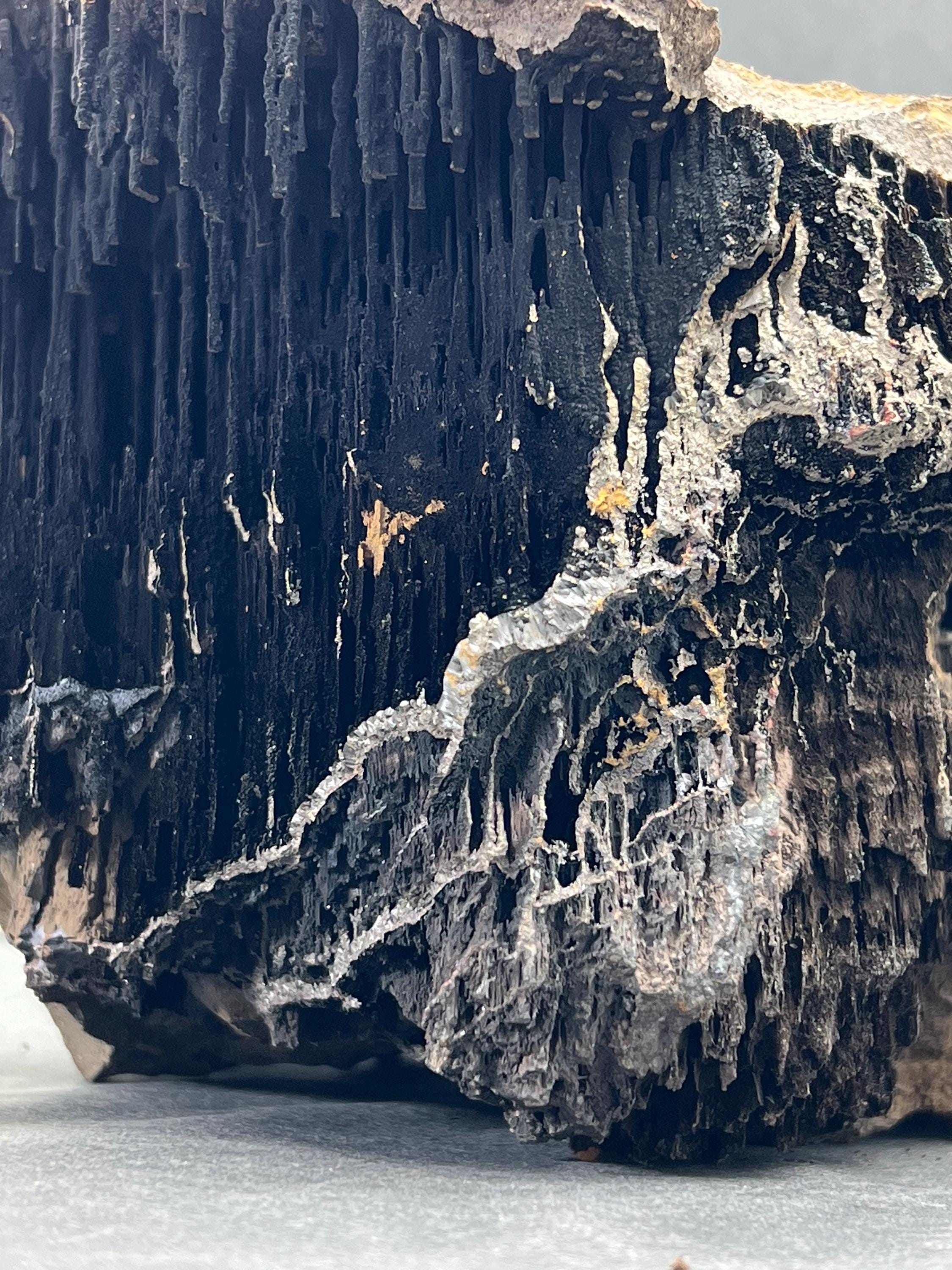Museum Grade Large Size Limonite And Specularite On Stalactite Goethite - Crystal Gemstone AE 
