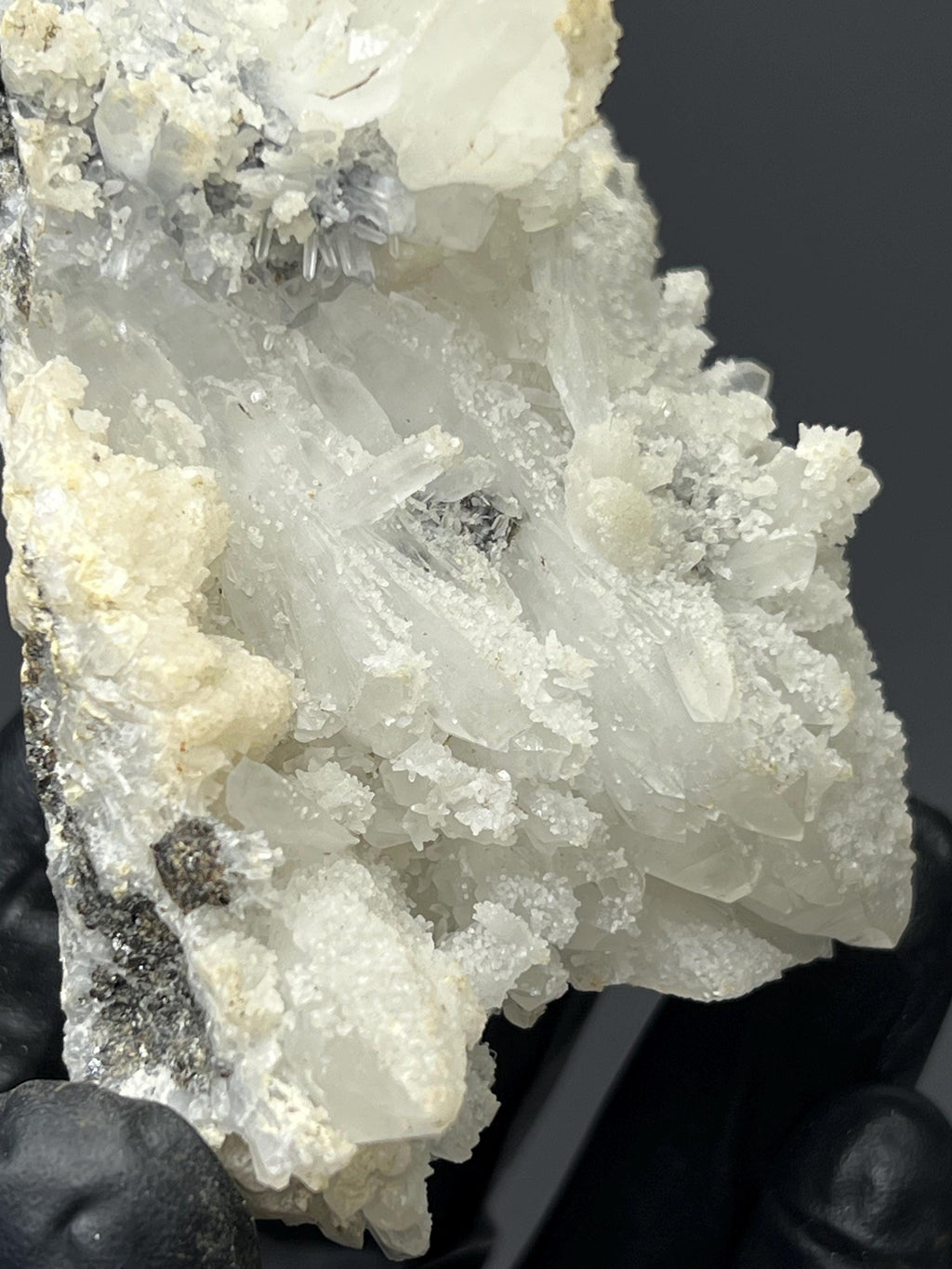 Druzy Crystal Calcite And Crystal Quartz With Sphalerite - Crystal Gemstone AE 