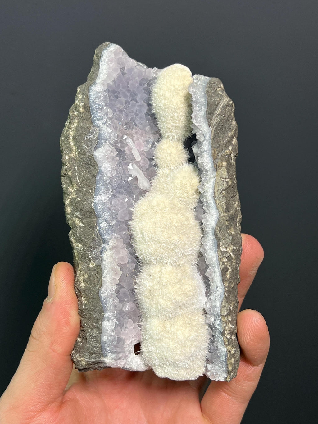 Okenite Amethyst Specimen, 428gram - Crystal Gemstone AE 