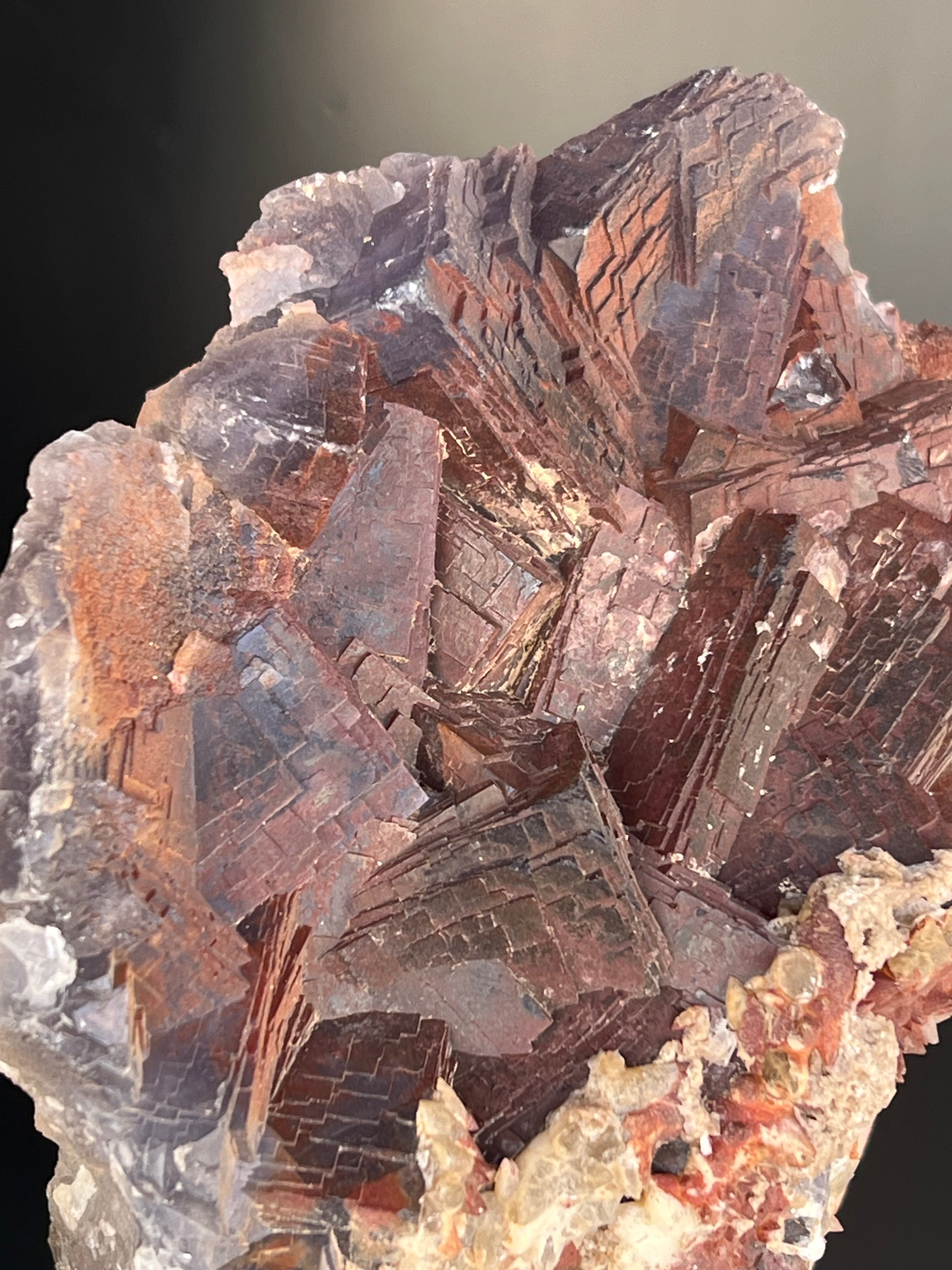 Red And Purple Fluorite Specimen