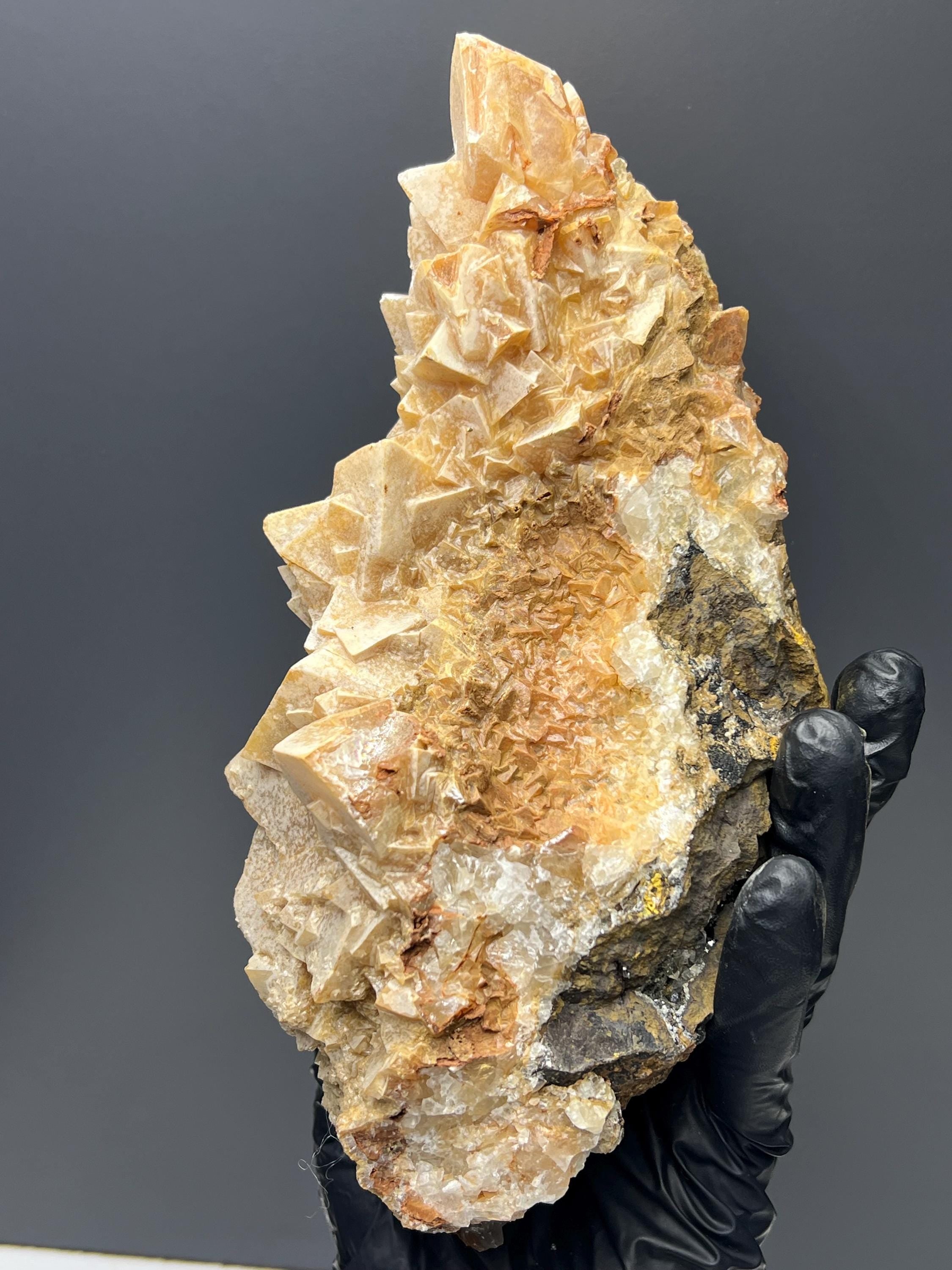 Orange Crystal Calcite Specimen - Kayseri, Turkey - Crystal Gemstone AE 