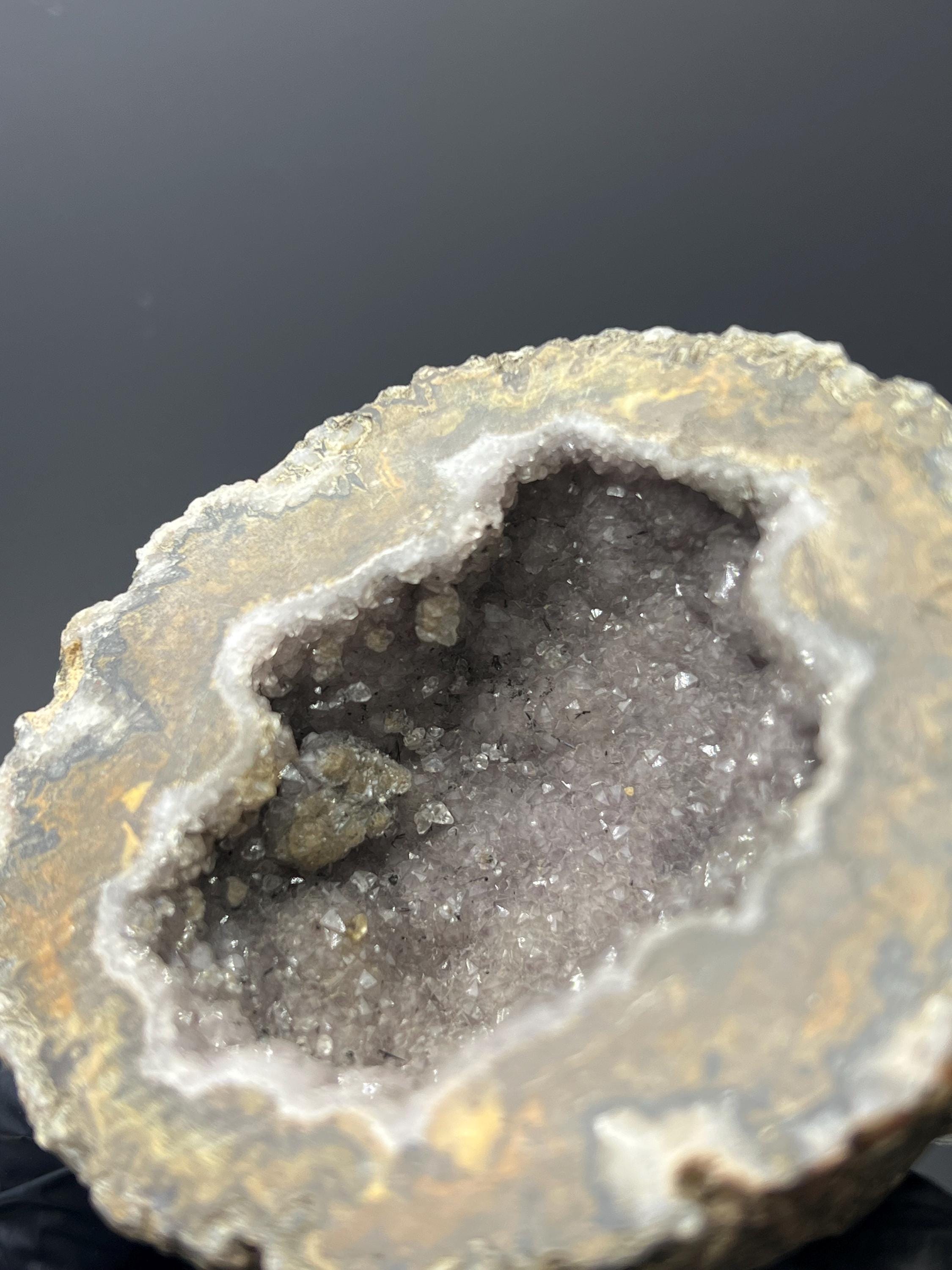 Cave Crystal Quartz With Agate Ball - Crystal Gemstone AE 