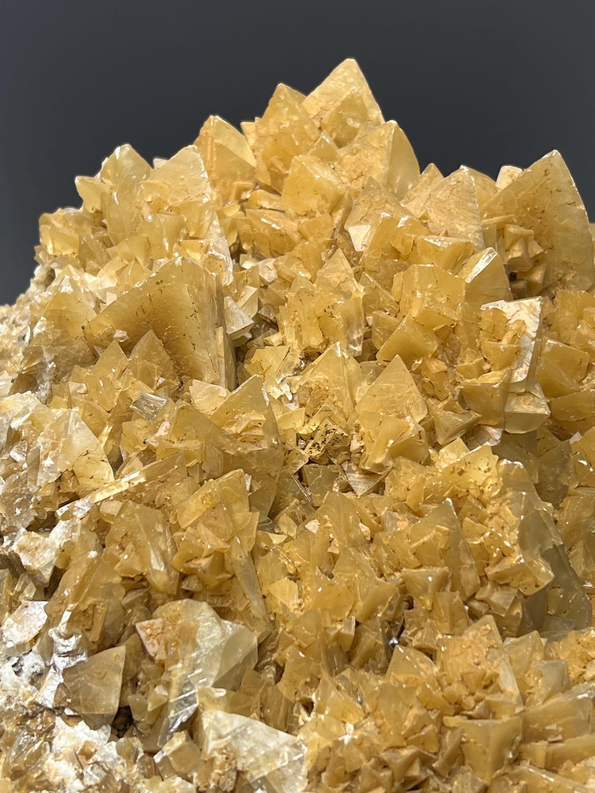 Large Size Special Orange Crystal Calcite Specimen - Crystal Gemstone AE 