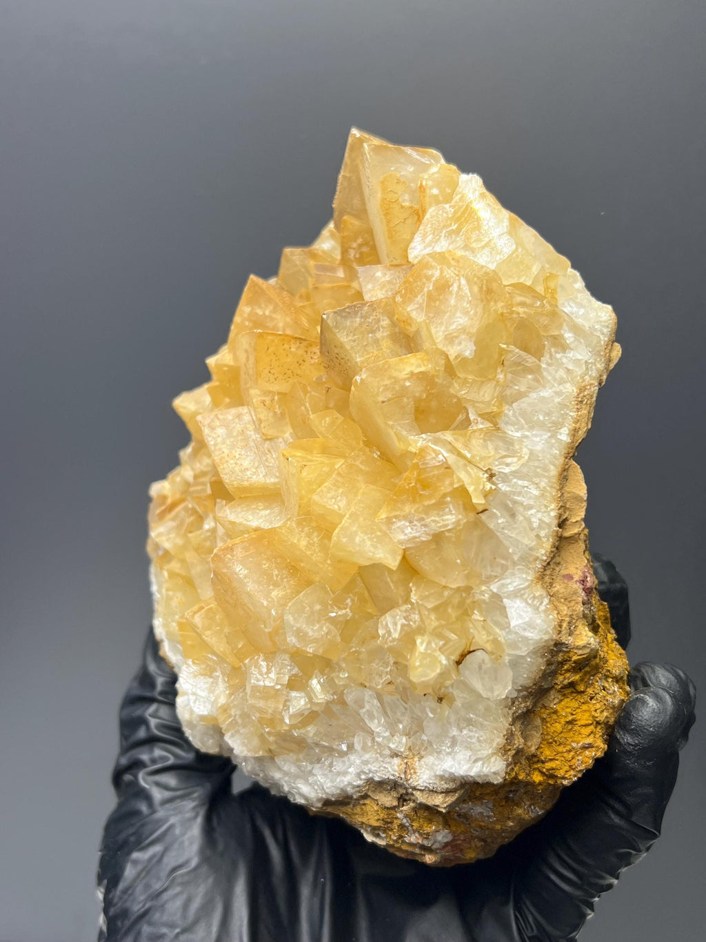 Orange Crystal Calcite Specimen - Crystal Gemstone AE 