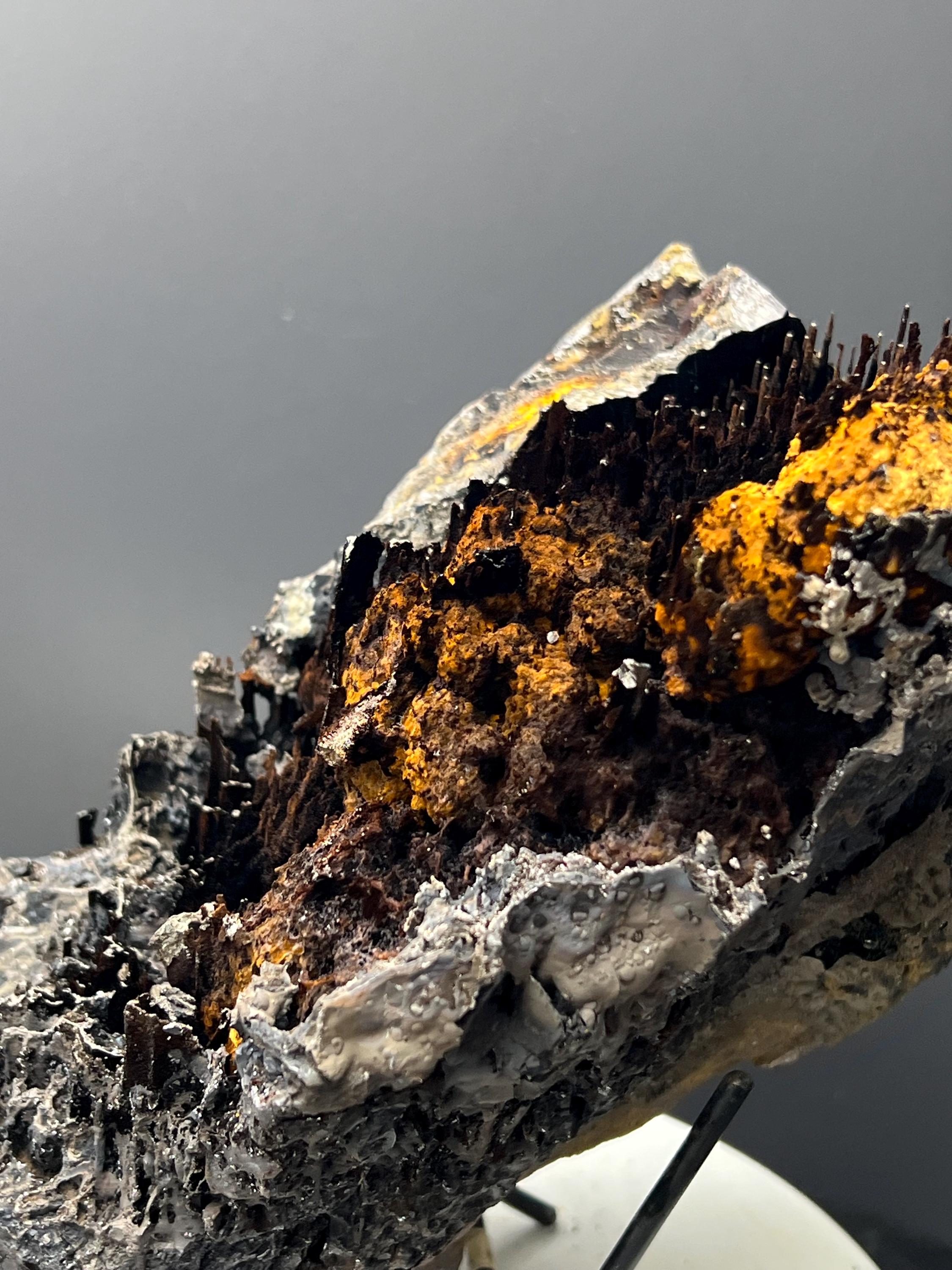 Museum Grade, Limonite And Specularite With Stalactite Goethite Specimen, For Special Collection - Crystal Gemstone AE 