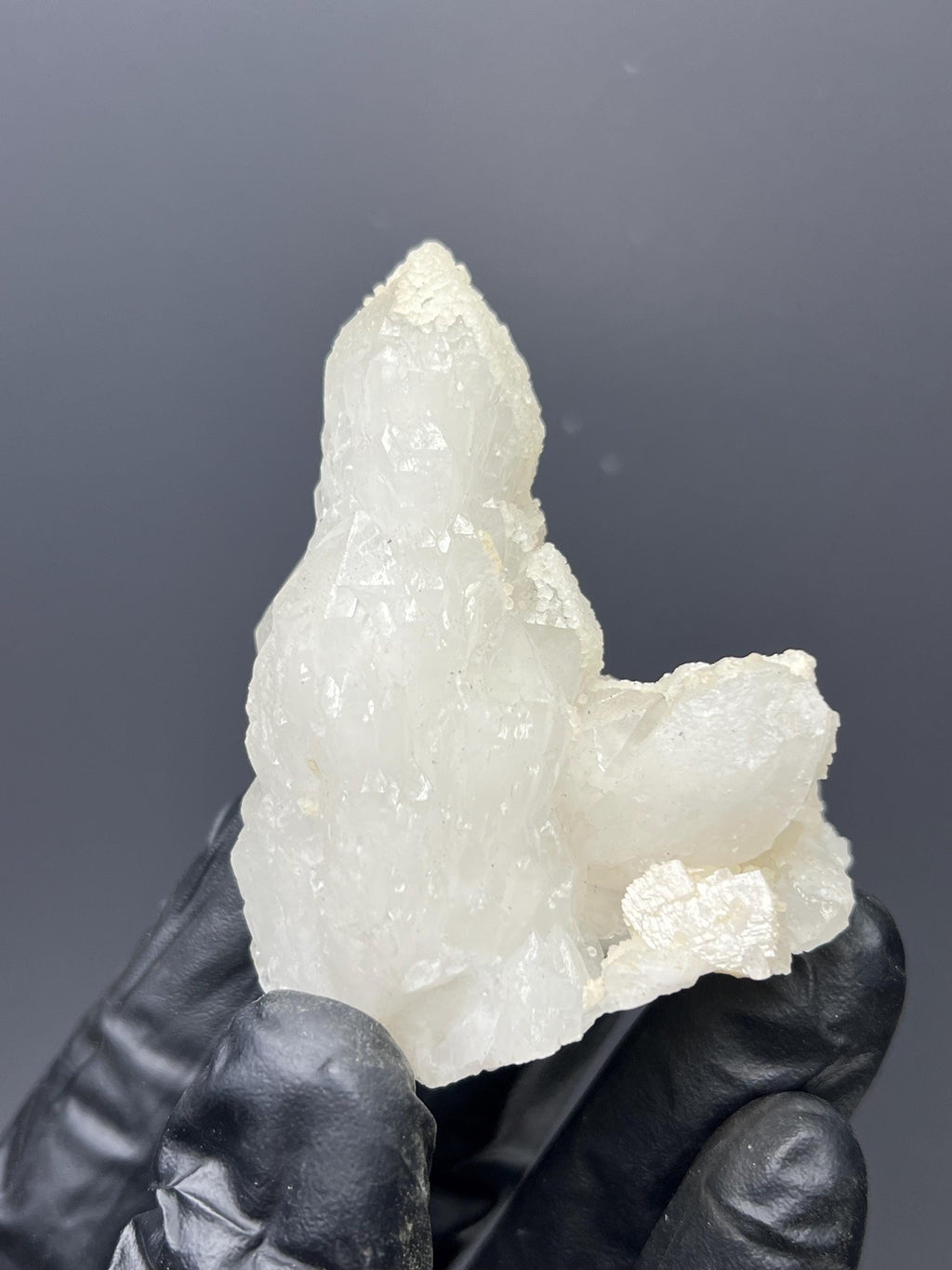 Snow Calcite With Elestial Crystal Quartz - Crystal Gemstone AE 