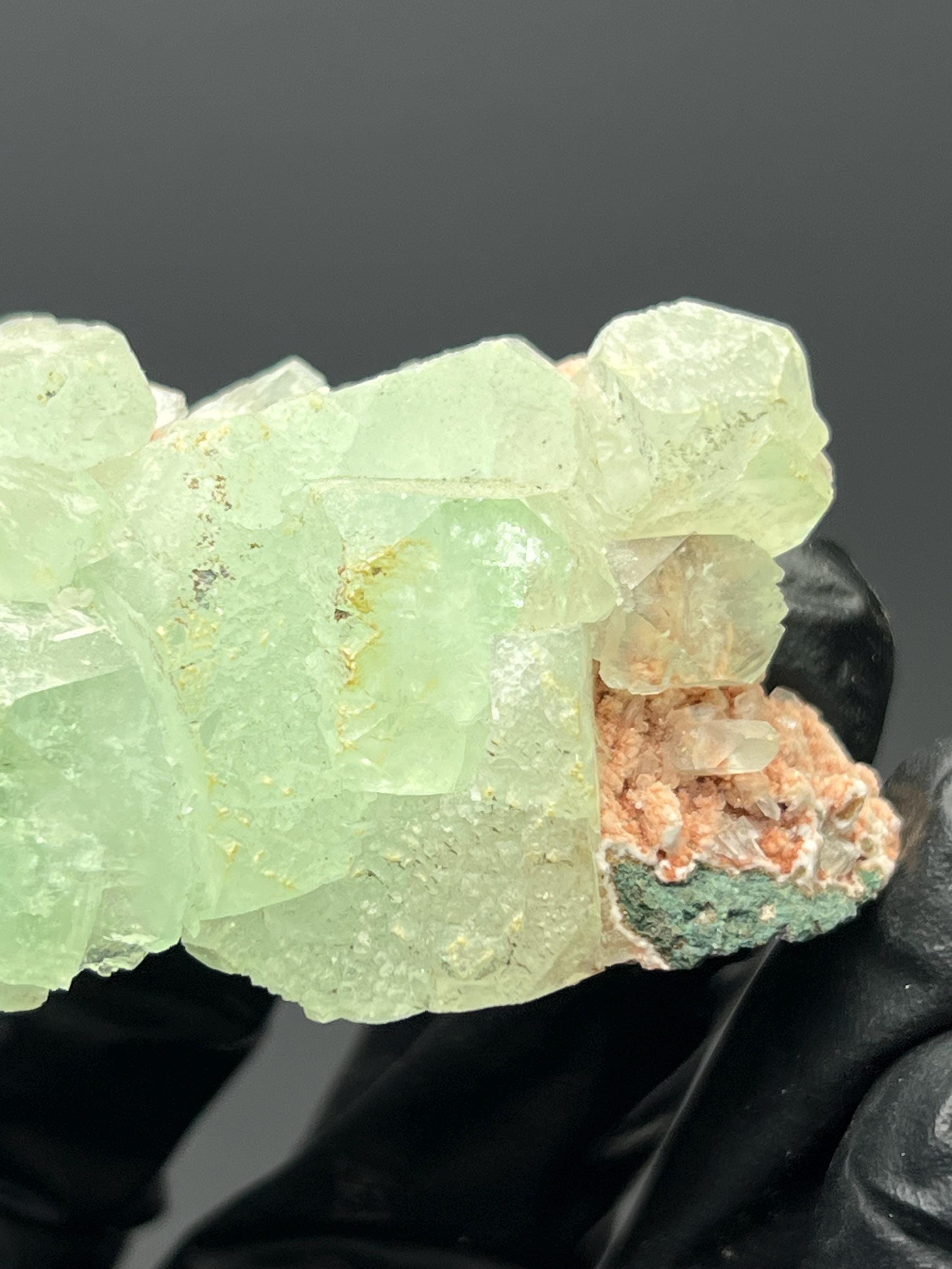 Fluorapophyllite With Apophyllite - Crystal Gemstone AE 