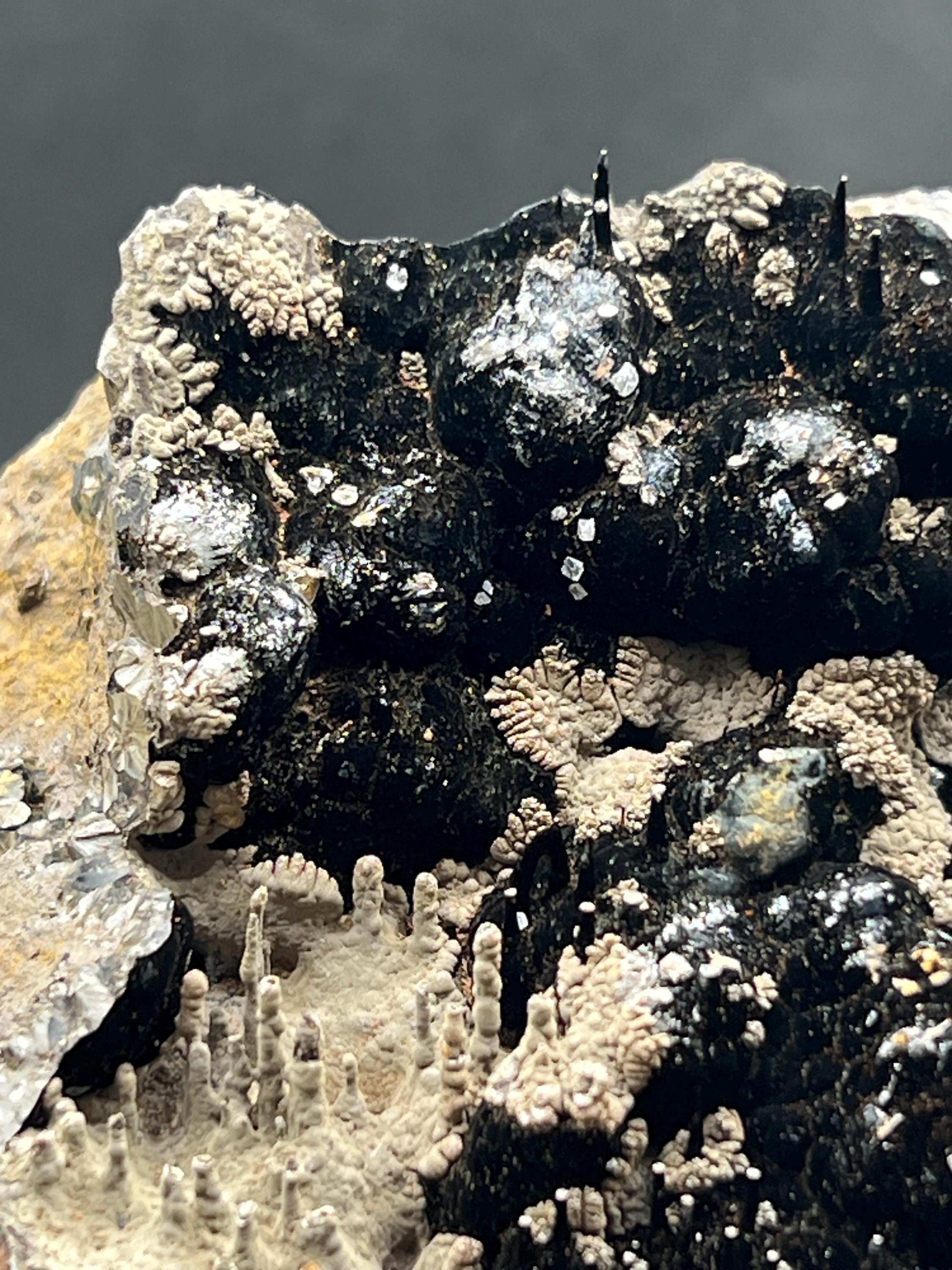 Limonite And Specularite On Stalactite Goethite - Crystal Gemstone AE 