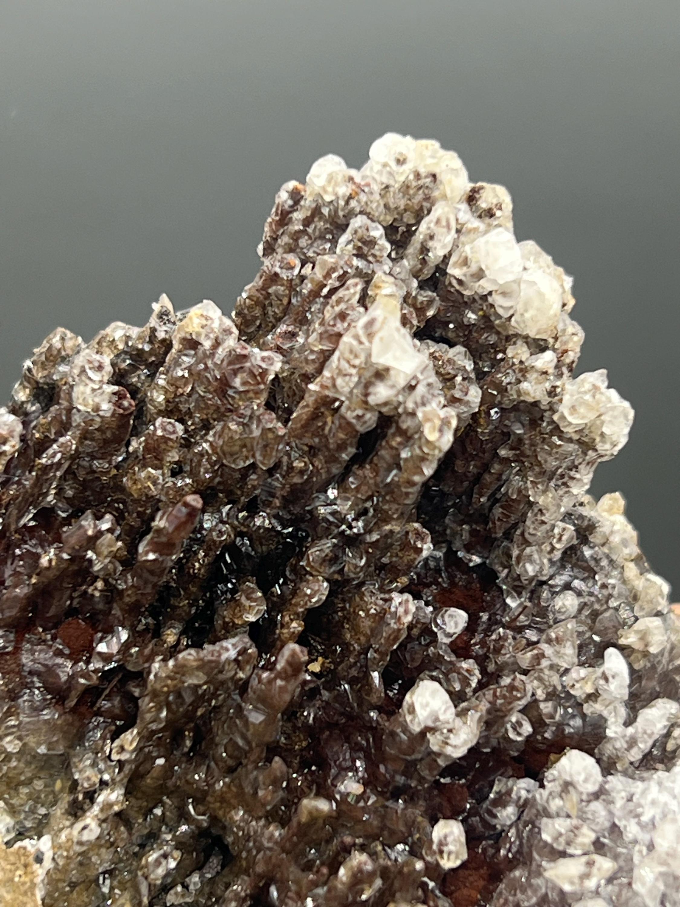 Museum Quality Crystal Calcite On Stalactite Hematite - Crystal Gemstone AE 