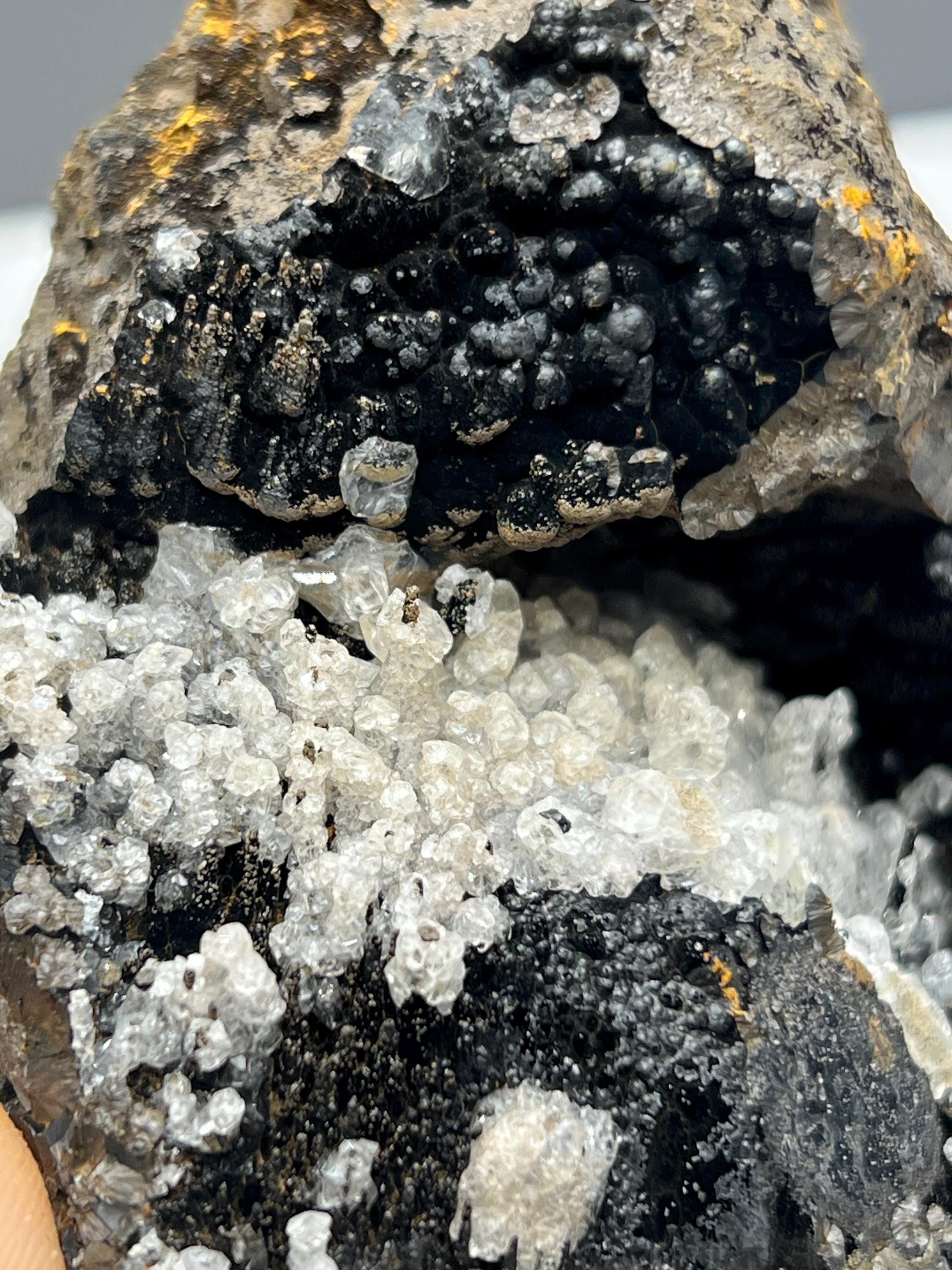 Crystal Calcite on Hematite, Turkish Mineral Specimen - Crystal Gemstone AE 