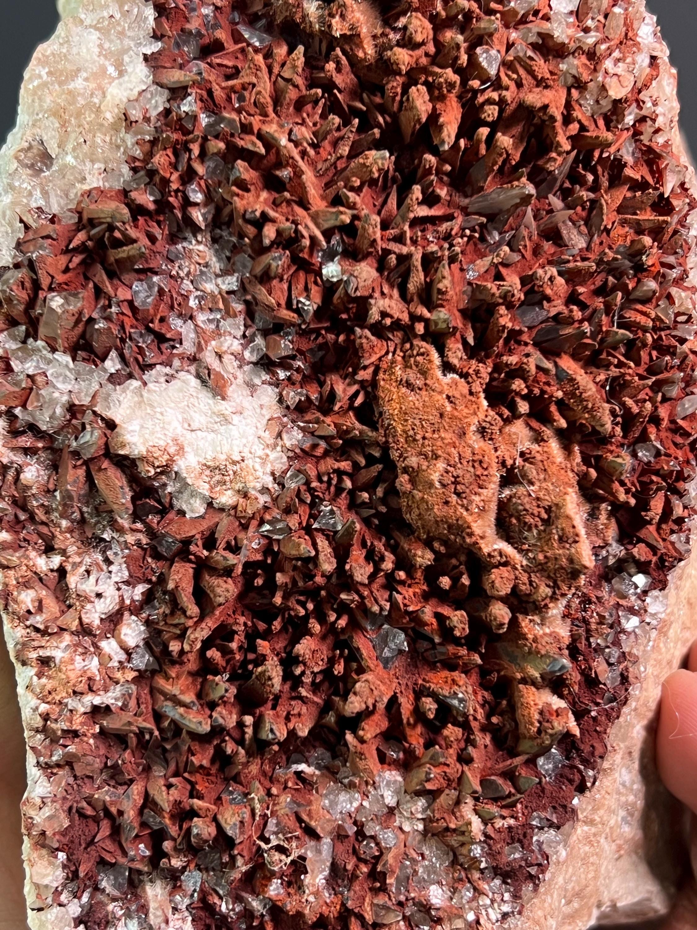 Two Sided Special Red Crystal Calcite - Crystal Gemstone AE 