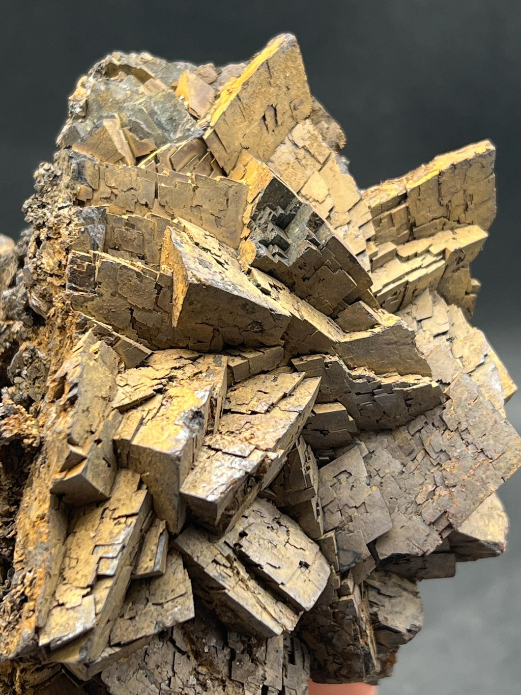 Special Quality, Limonite On Iron Siderite Mineral, For Special Collection - Crystal Gemstone AE 