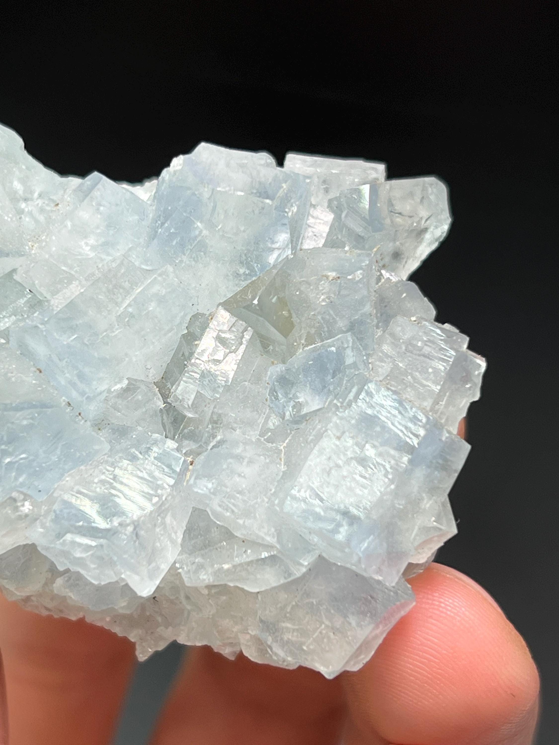 Blue Celestine Specimen - Crystal Gemstone AE 