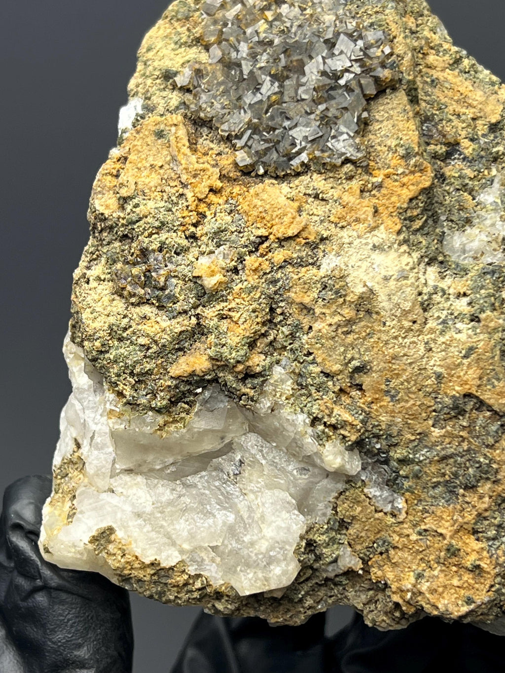 Melanite Garnet & Quartz - Crystal Gemstone AE 