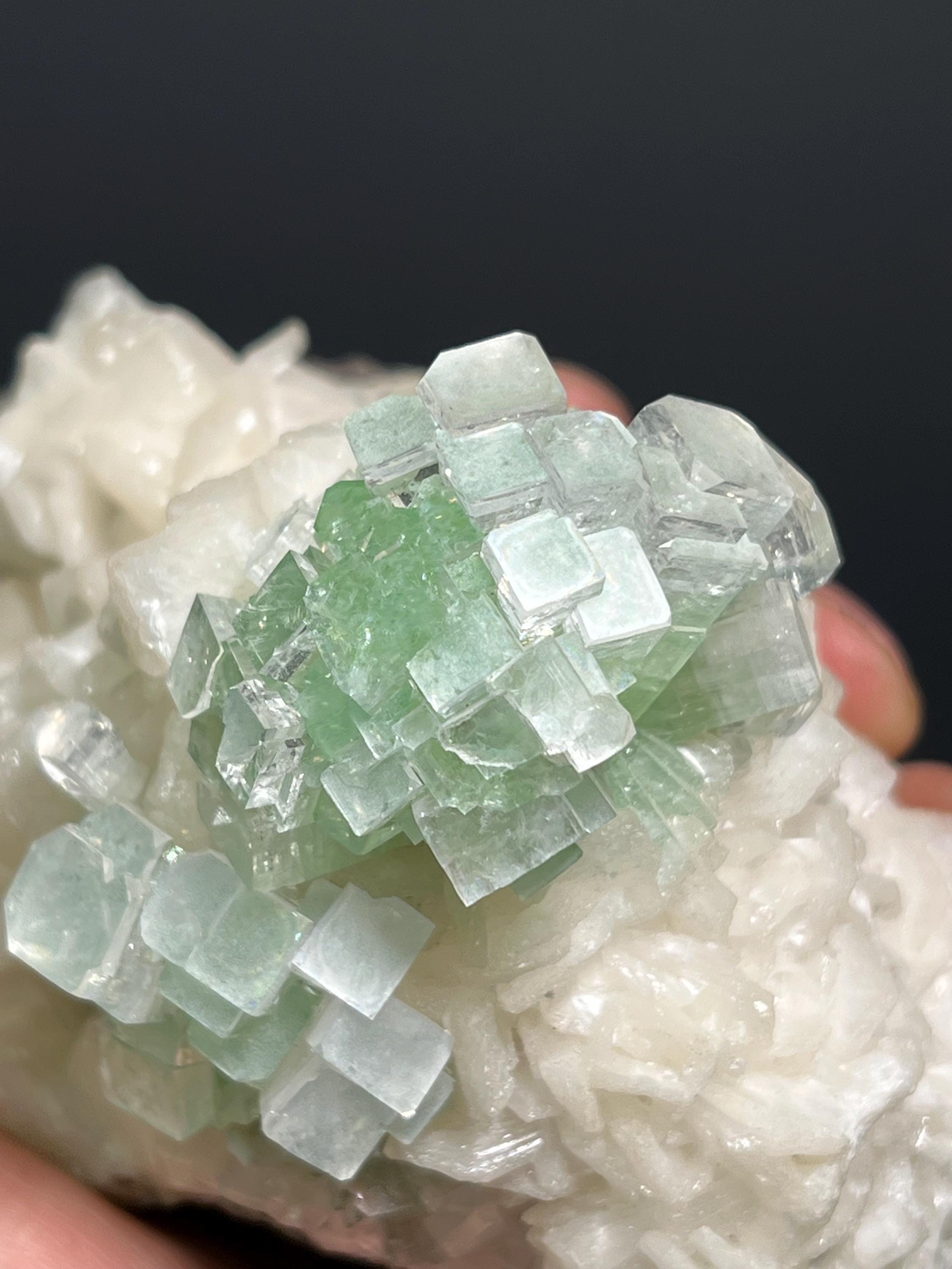 Museum Grade, Discoball Fluorapophyllite With Stilbite - Crystal Gemstone AE 