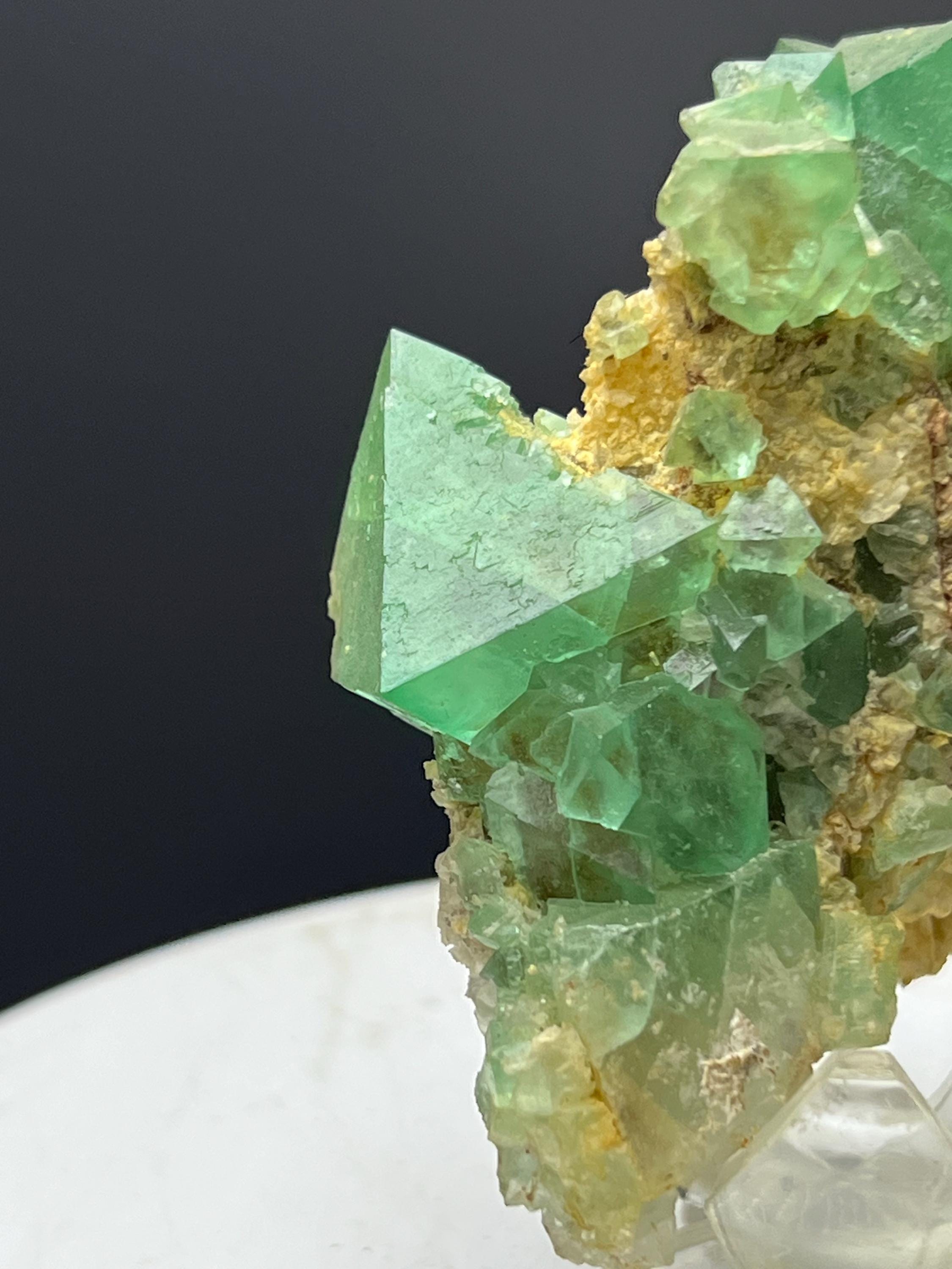 Special! Emerald Fluorite Specimen - Crystal Gemstone AE 