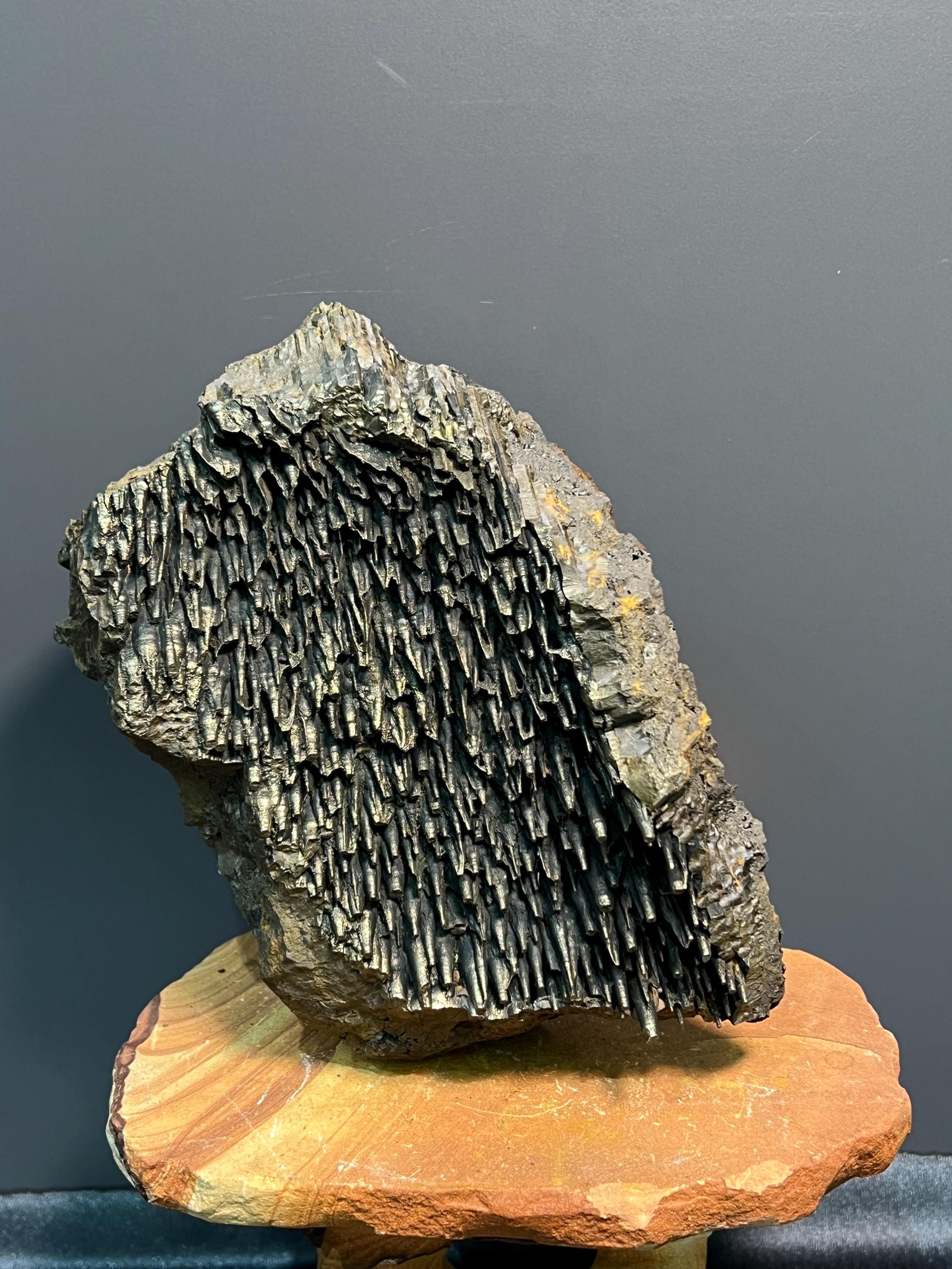 Museum Grade Very Special Golden Color Stalactite Goethite, For Special Collection - Crystal Gemstone AE 