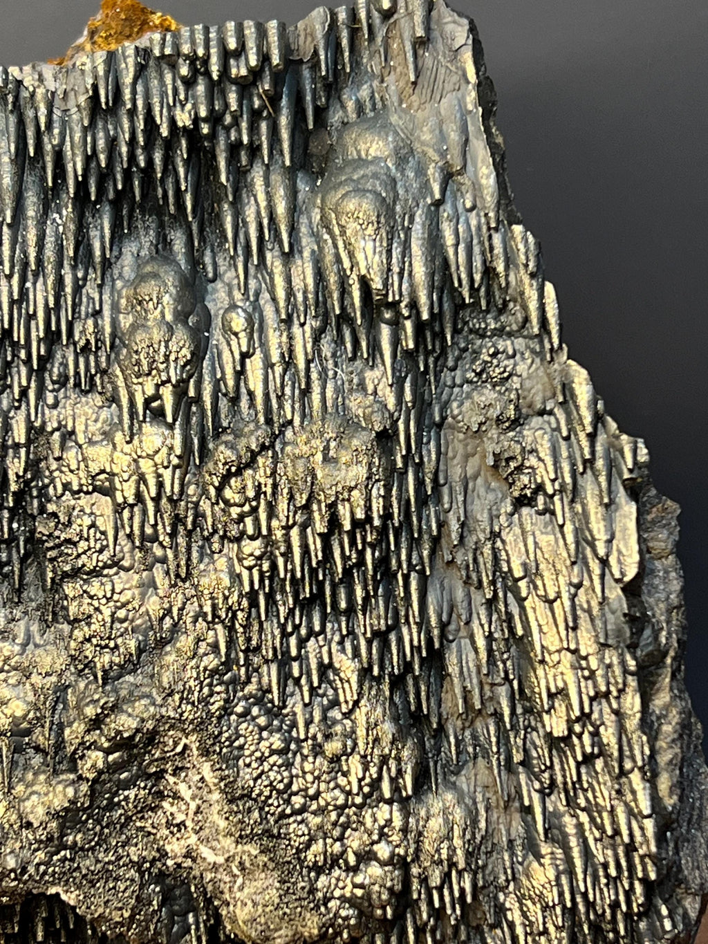 Museum Quality! Very Special And Showy Golden Color Stalactite Goethite Specimen - Crystal Gemstone AE 