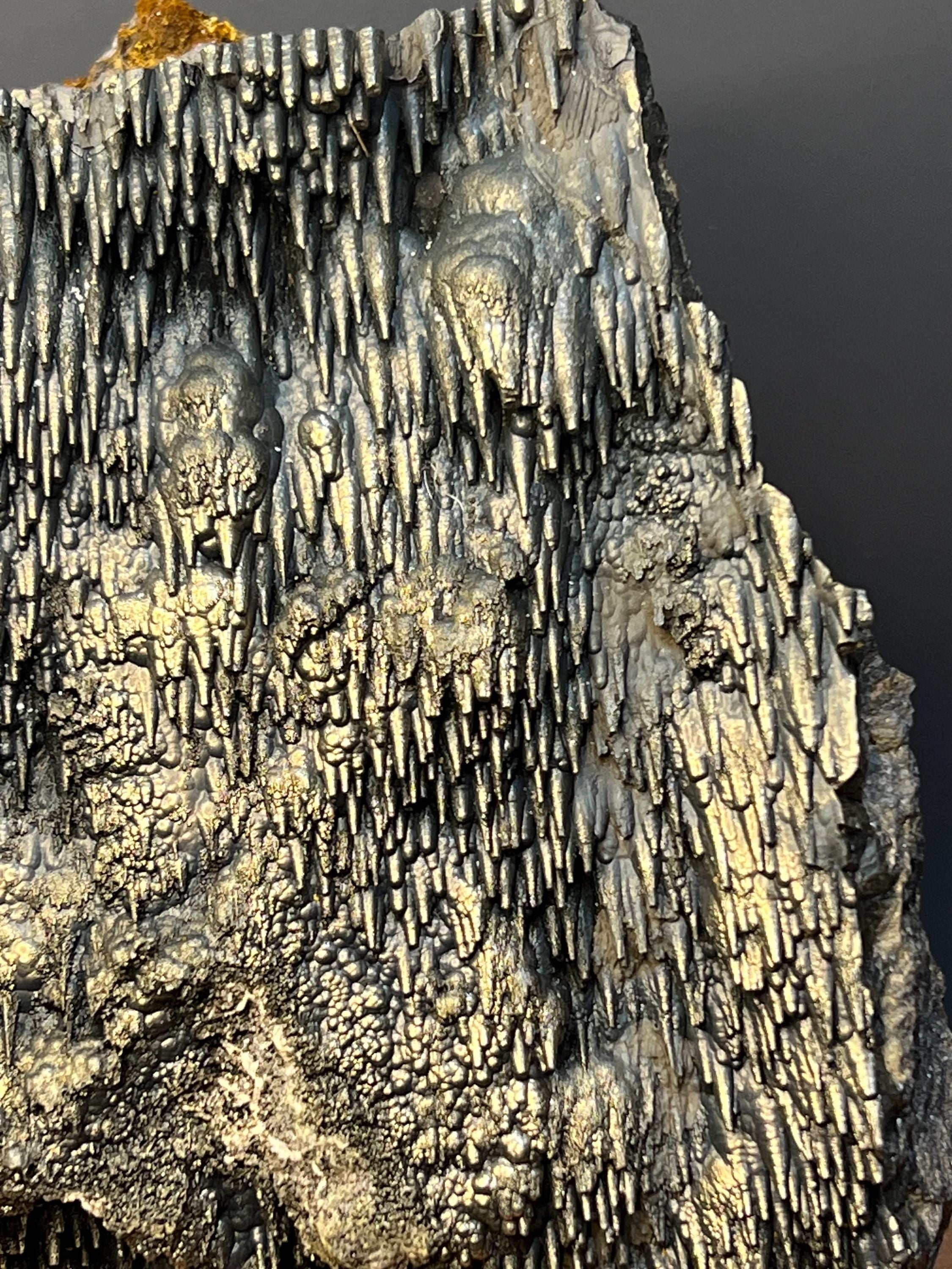 Museum Quality! Very Special And Showy Golden Color Stalactite Goethite Specimen - Crystal Gemstone AE 