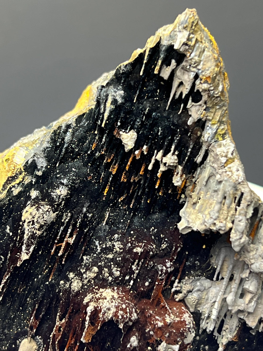 Very Special, Showy Specularite And Limonite With Stalactite Goethite Specimen - Crystal Gemstone AE 