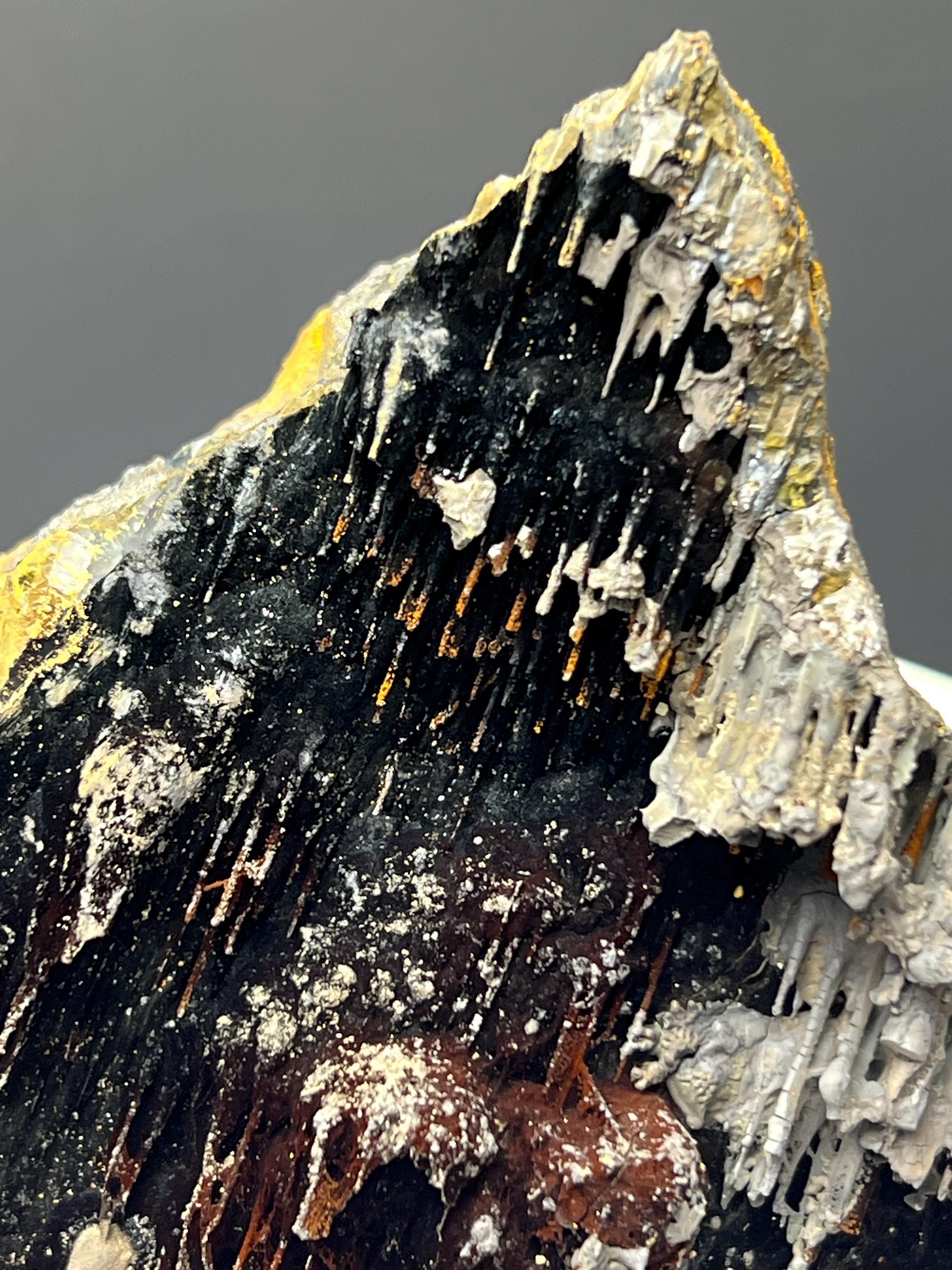 Very Special, Showy Specularite And Limonite With Stalactite Goethite Specimen - Crystal Gemstone AE 