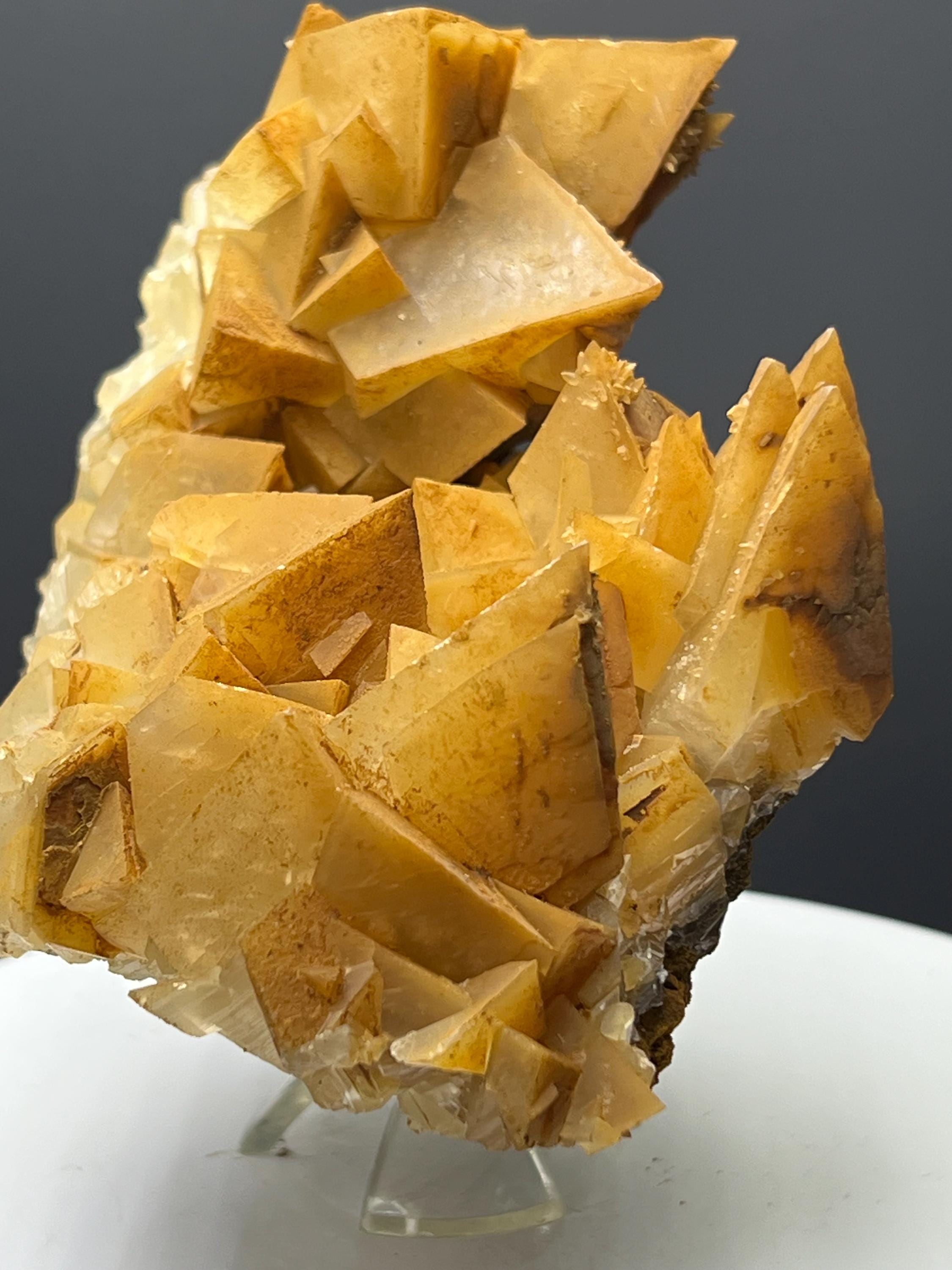 Very Special Orange Crystal Calcite Specimen - Crystal Gemstone AE 