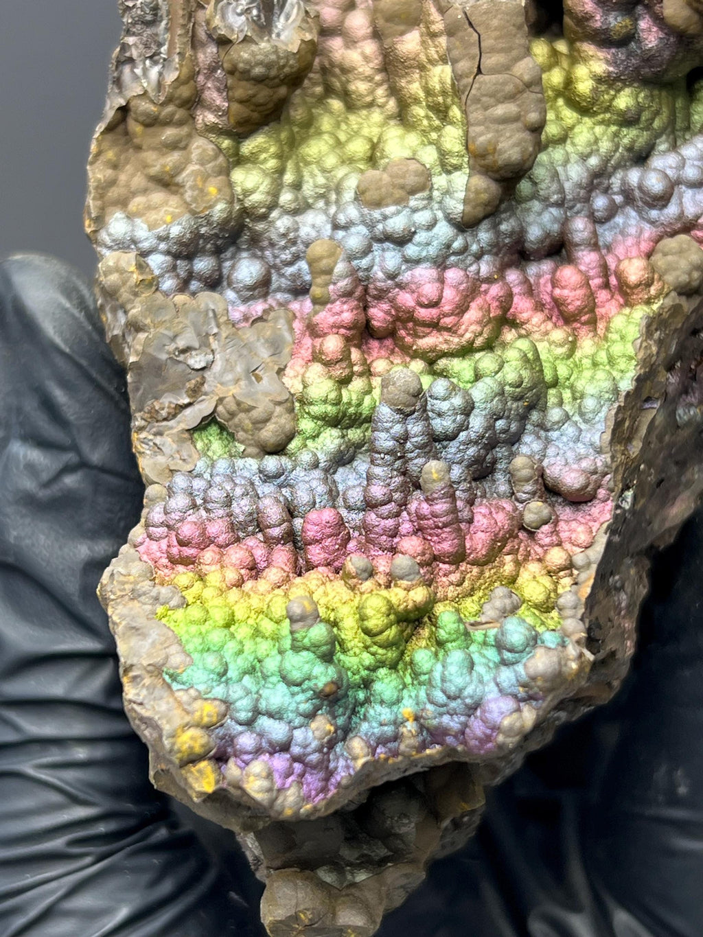 Museum Grade Colourful Iridescent Small Stalactites Goethite Specimen - Crystal Gemstone AE 