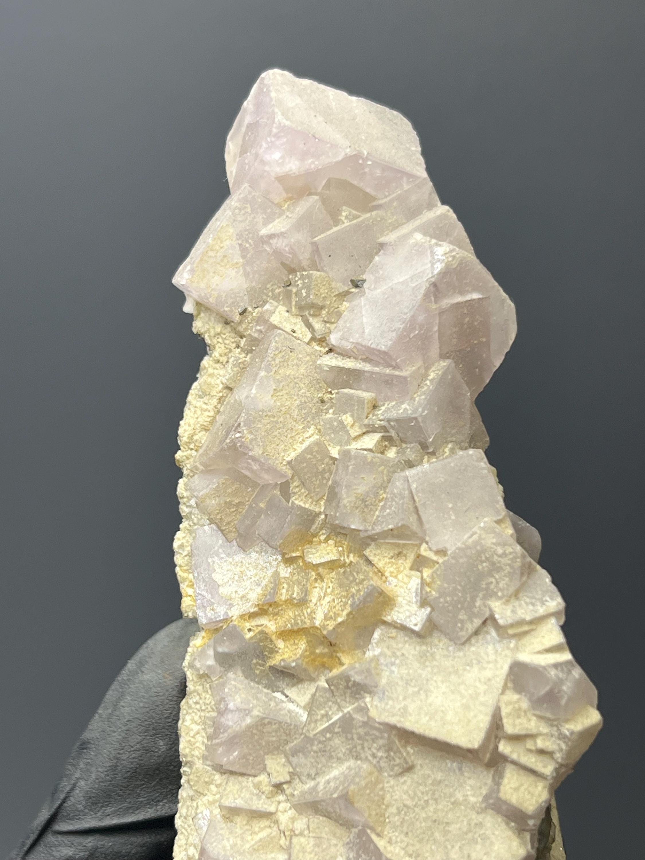 Fluorite On Albite Specimen - Crystal Gemstone AE 