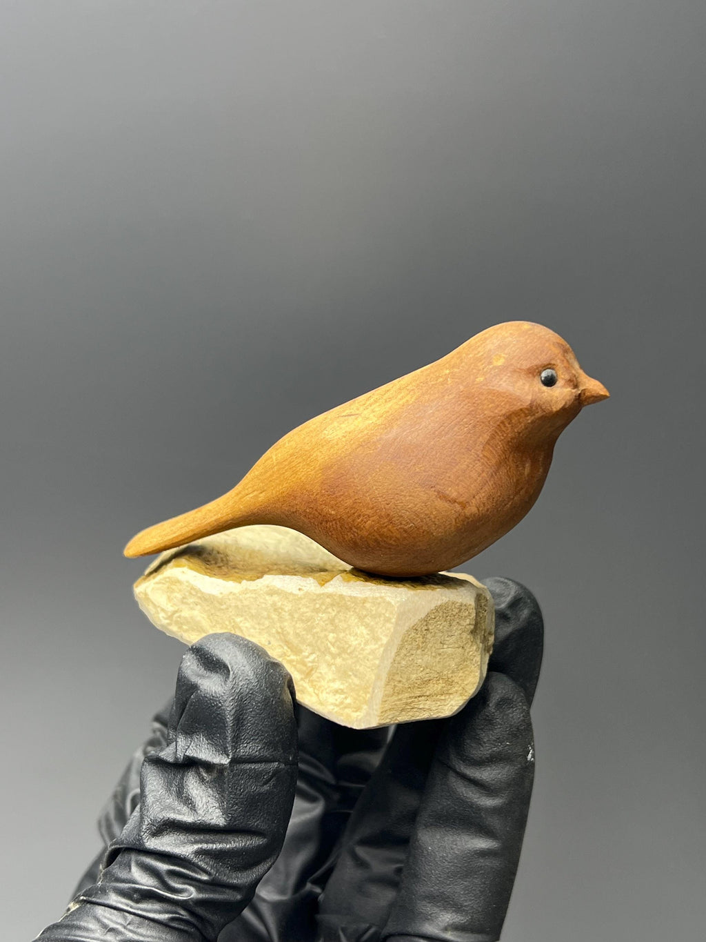 Wood Bird On Matrix - Crystal Gemstone AE 