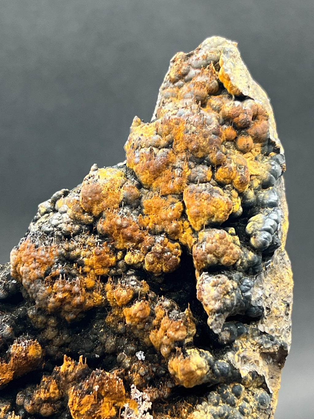 Showy, Limonite And Specularite On Goethite Small Stalactites - Crystal Gemstone AE 