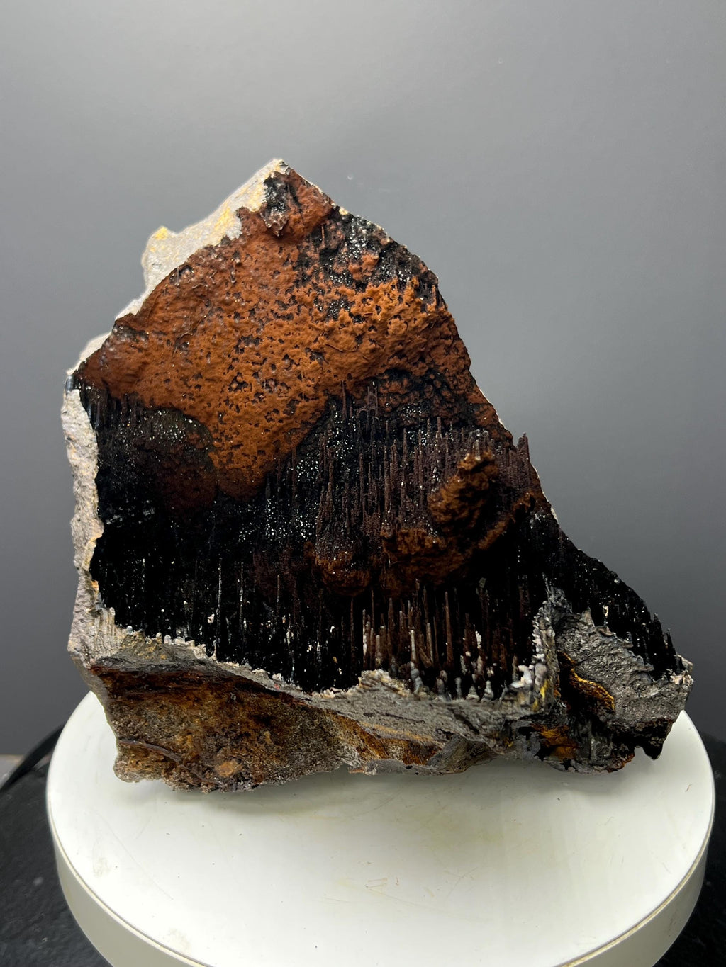 Museum Grade, Limonite And Specularite With Stalactite Goethite, For Special Collection - Crystal Gemstone AE 