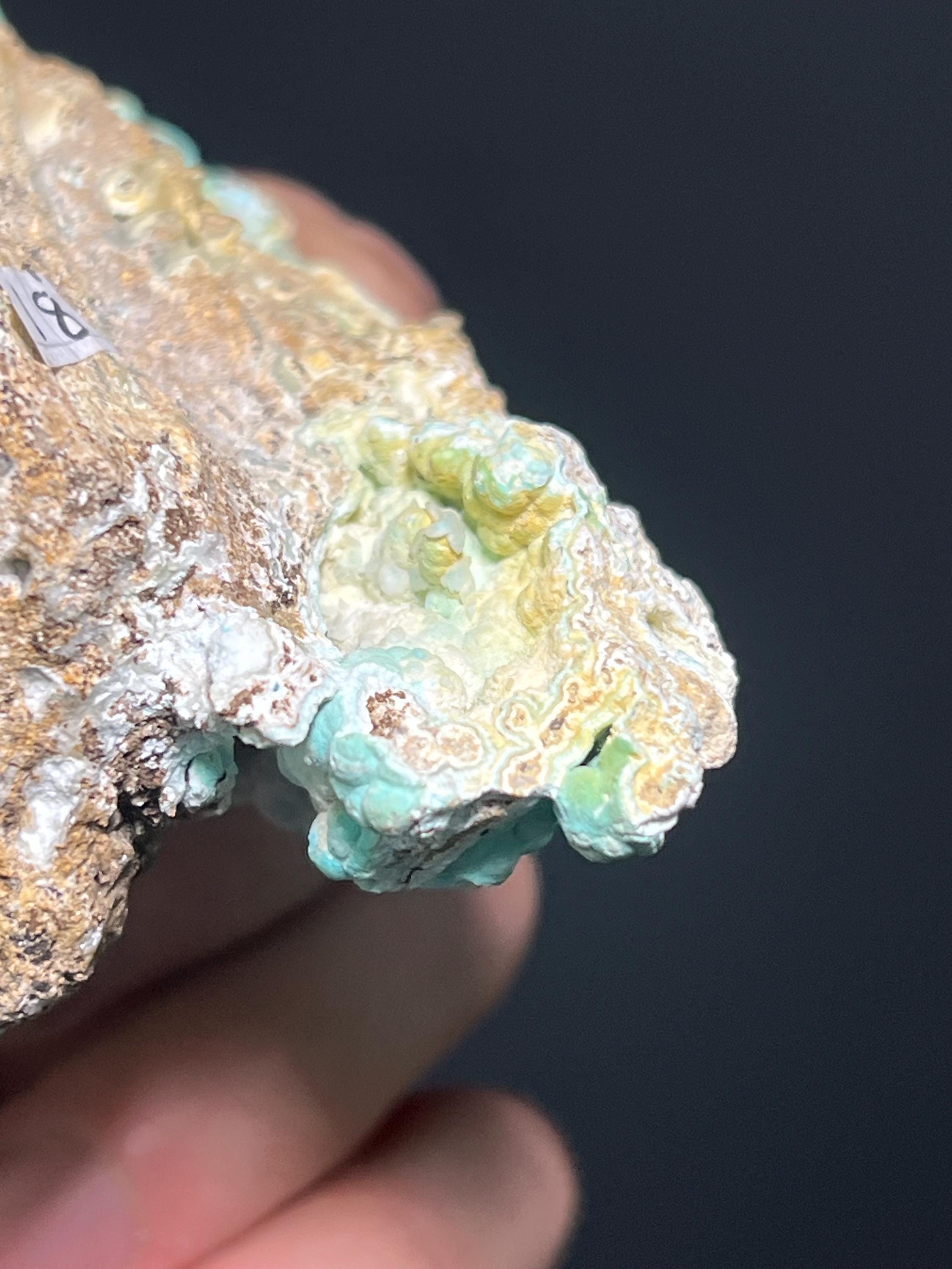 Teal Rosasite Specimen, Botryoidal Mineral, Mexico (290gram) - Crystal Gemstone AE 