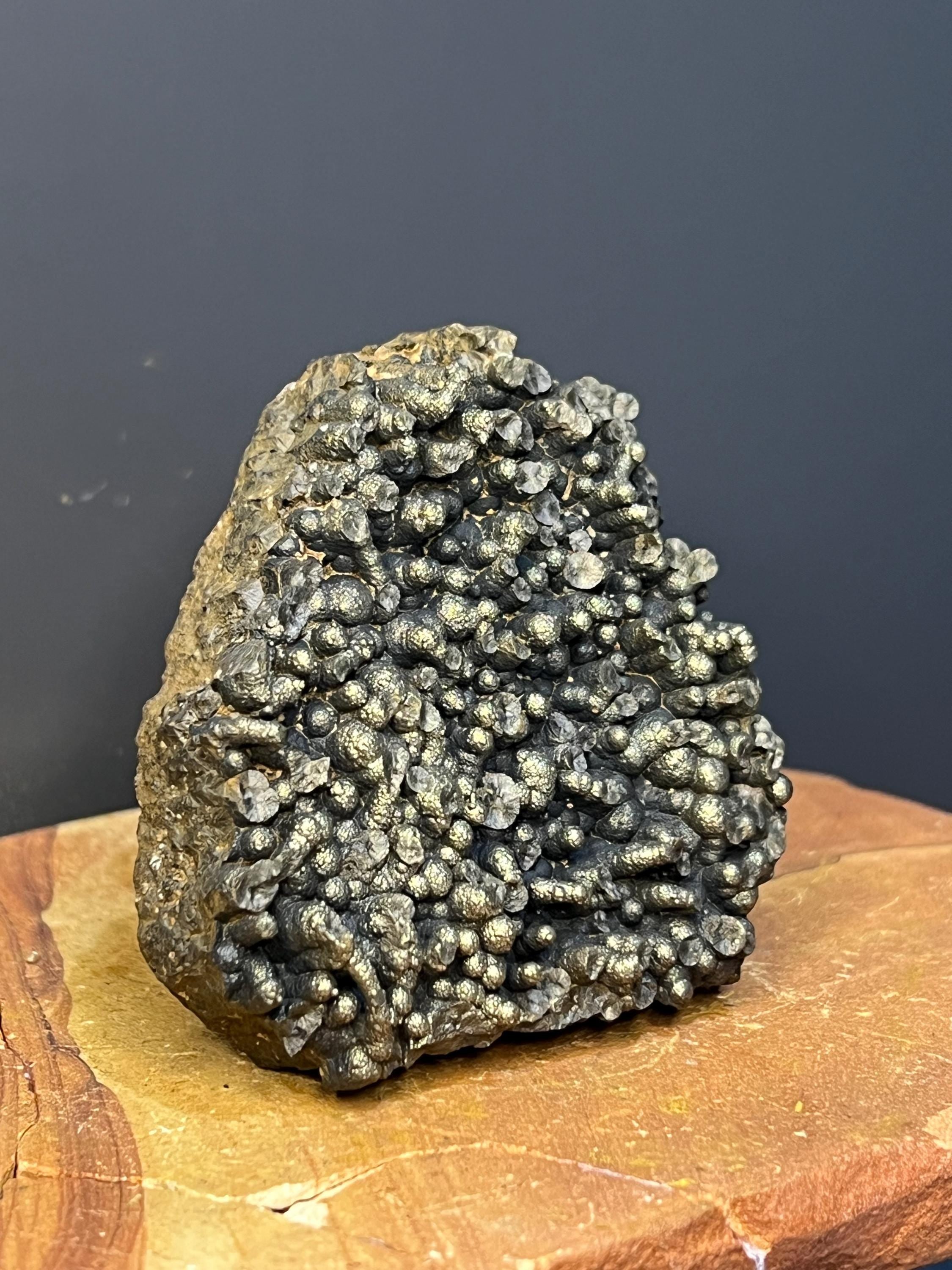 Very Showy Golden Color Botryoidal Goethite Specimen, For Special Collection - Crystal Gemstone AE 