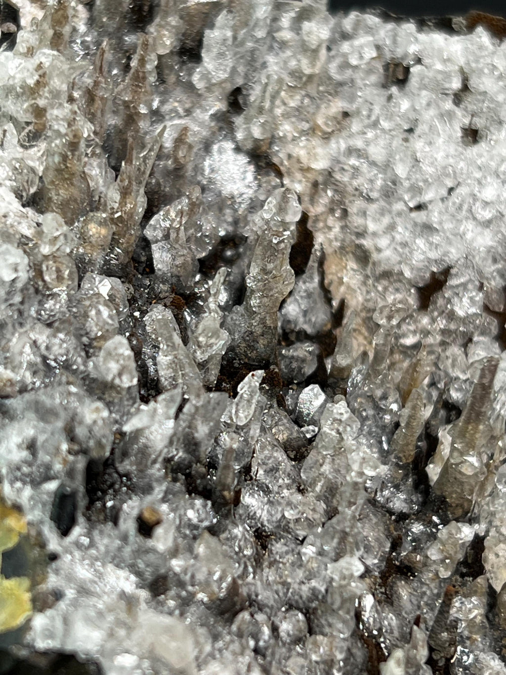 Museum Grade Crystal Calcite And Barite With Stalactite Goethite - Crystal Gemstone AE 