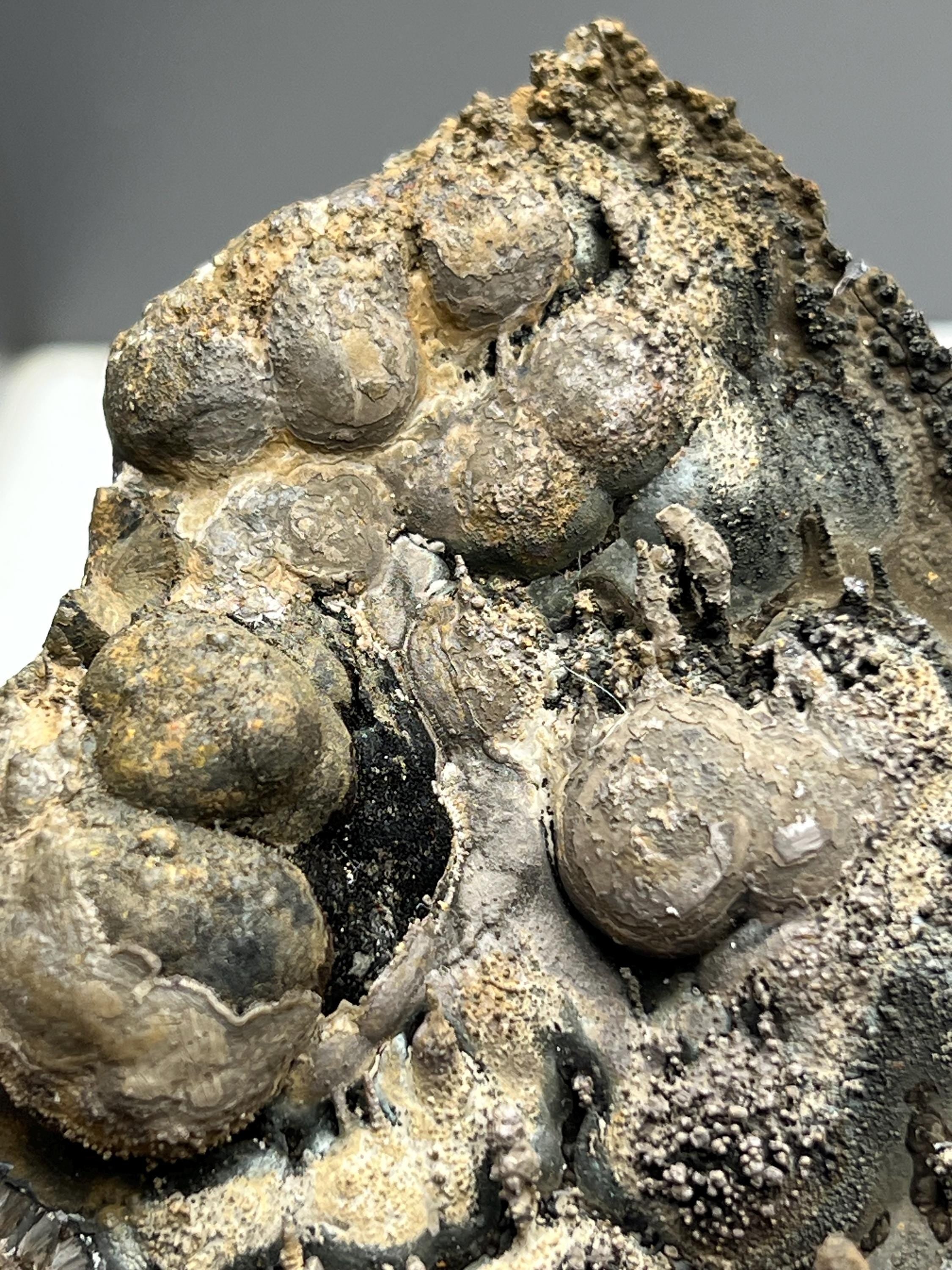Very Unique, Specularite and limonite on stalactite Goethite, From Turkey - Crystal Gemstone AE 