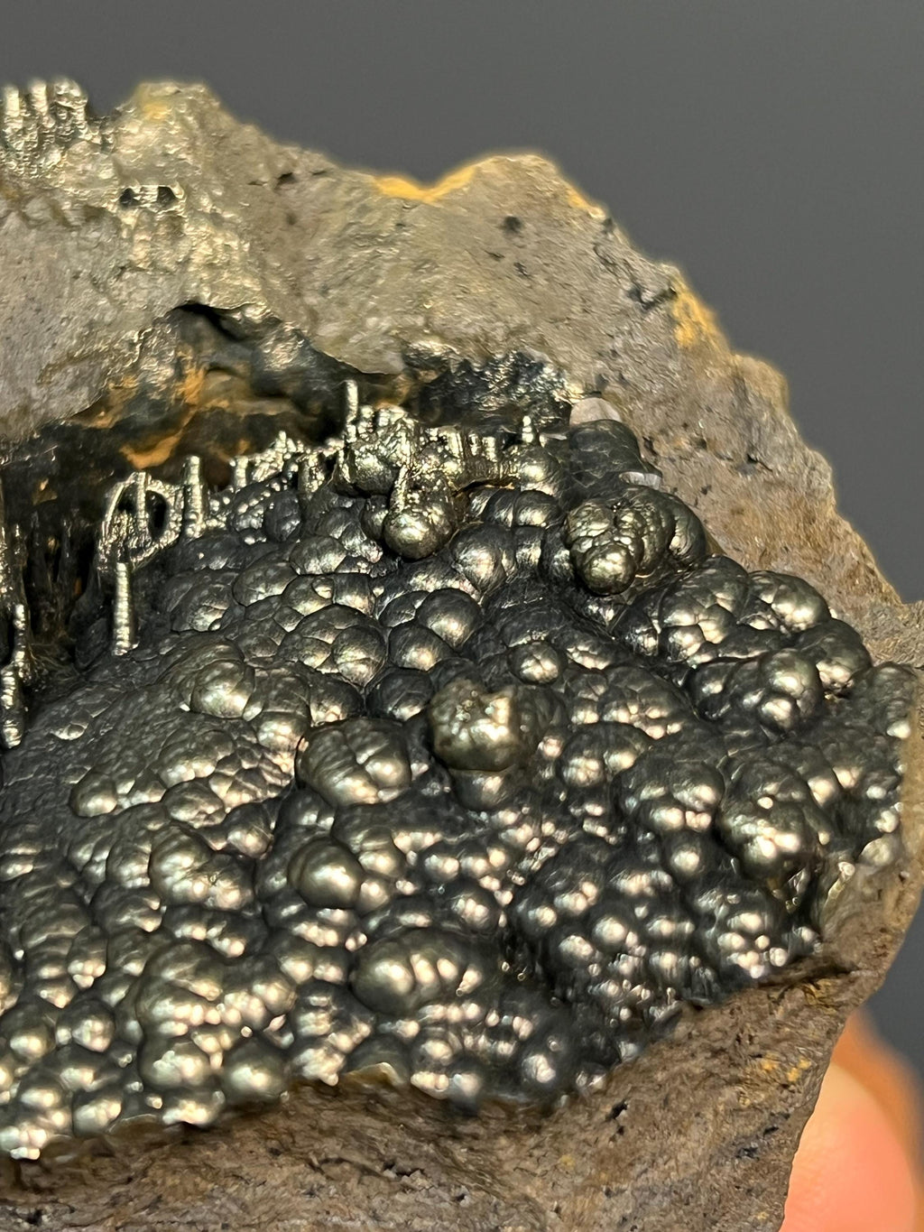 Museum Grade Very Showy Stalactite And Botryoidal Formation Golden Color Goethite, For Special Collection - Crystal Gemstone AE 