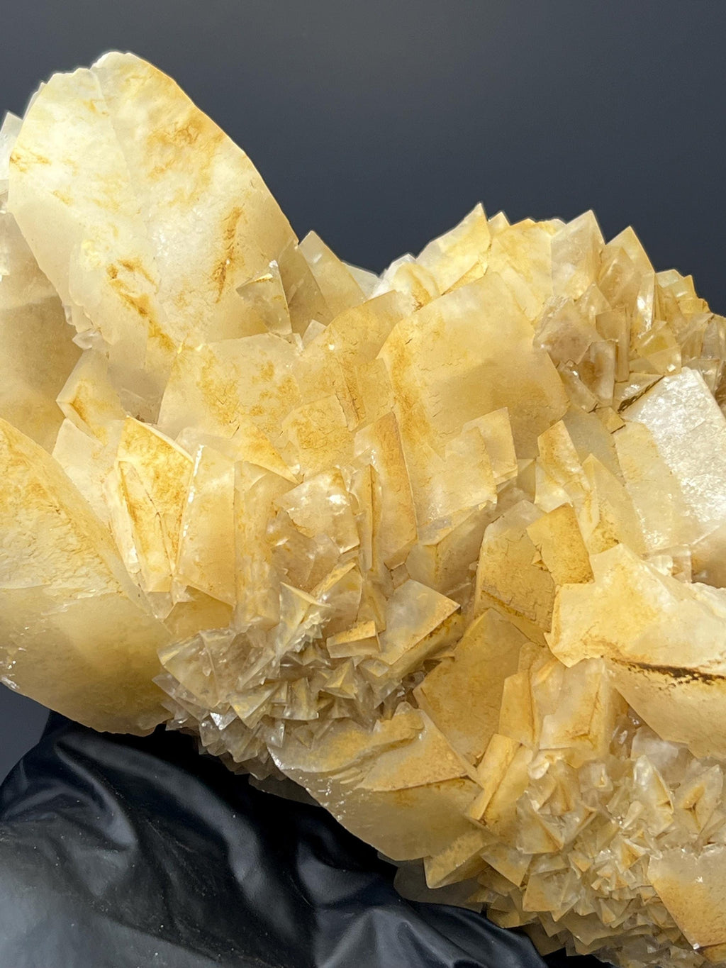 Large Orange Crystal Calcite Specimen - Turkish Mineral Decor - Crystal Gemstone AE 